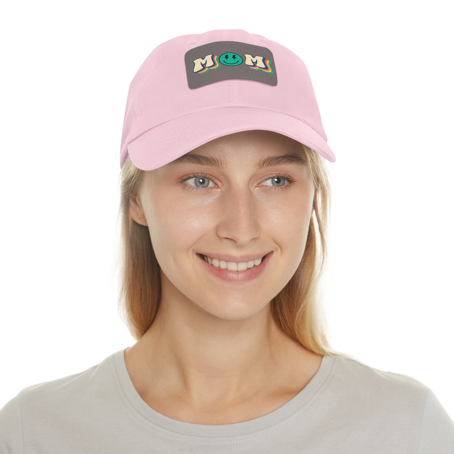 Mom Hat with Leather Patch (Rectangle)