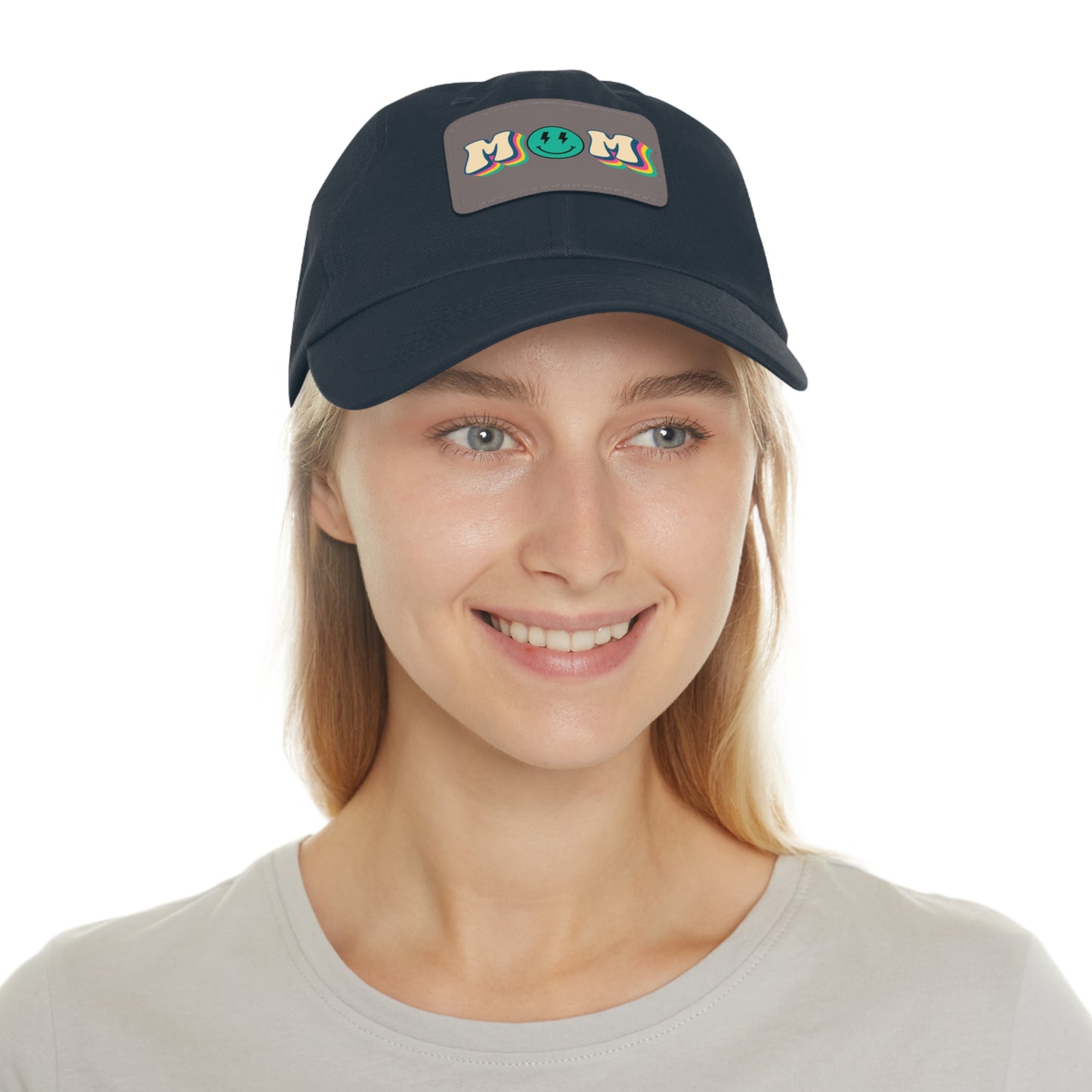 Mom Hat with Leather Patch (Rectangle)