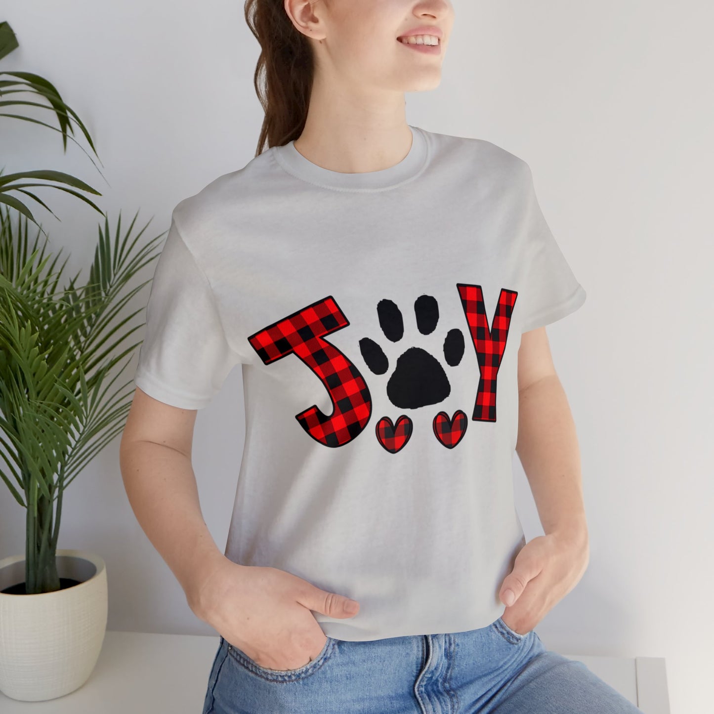 Joy Paw Print Unisex Jersey Short Sleeve Tee