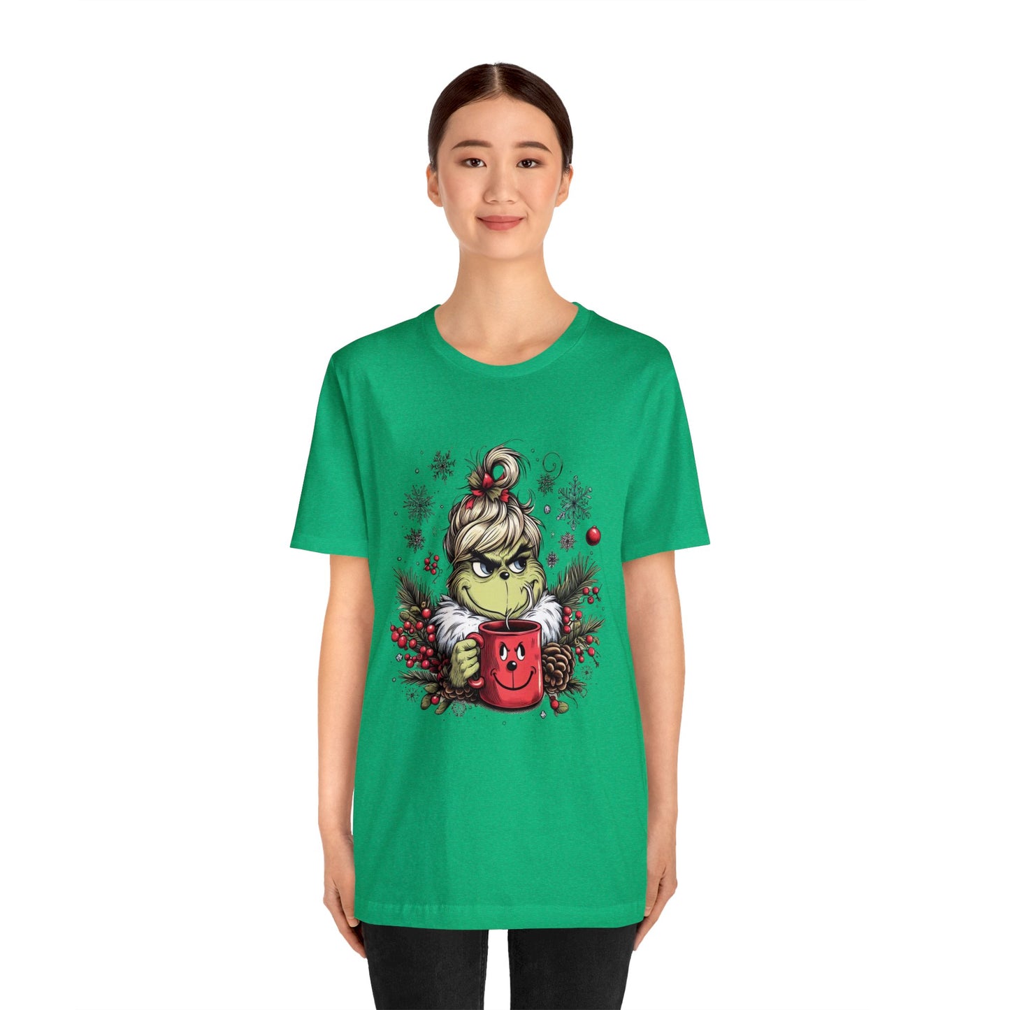 Girl Grinch Coffee Unisex Jersey Short Sleeve Tee