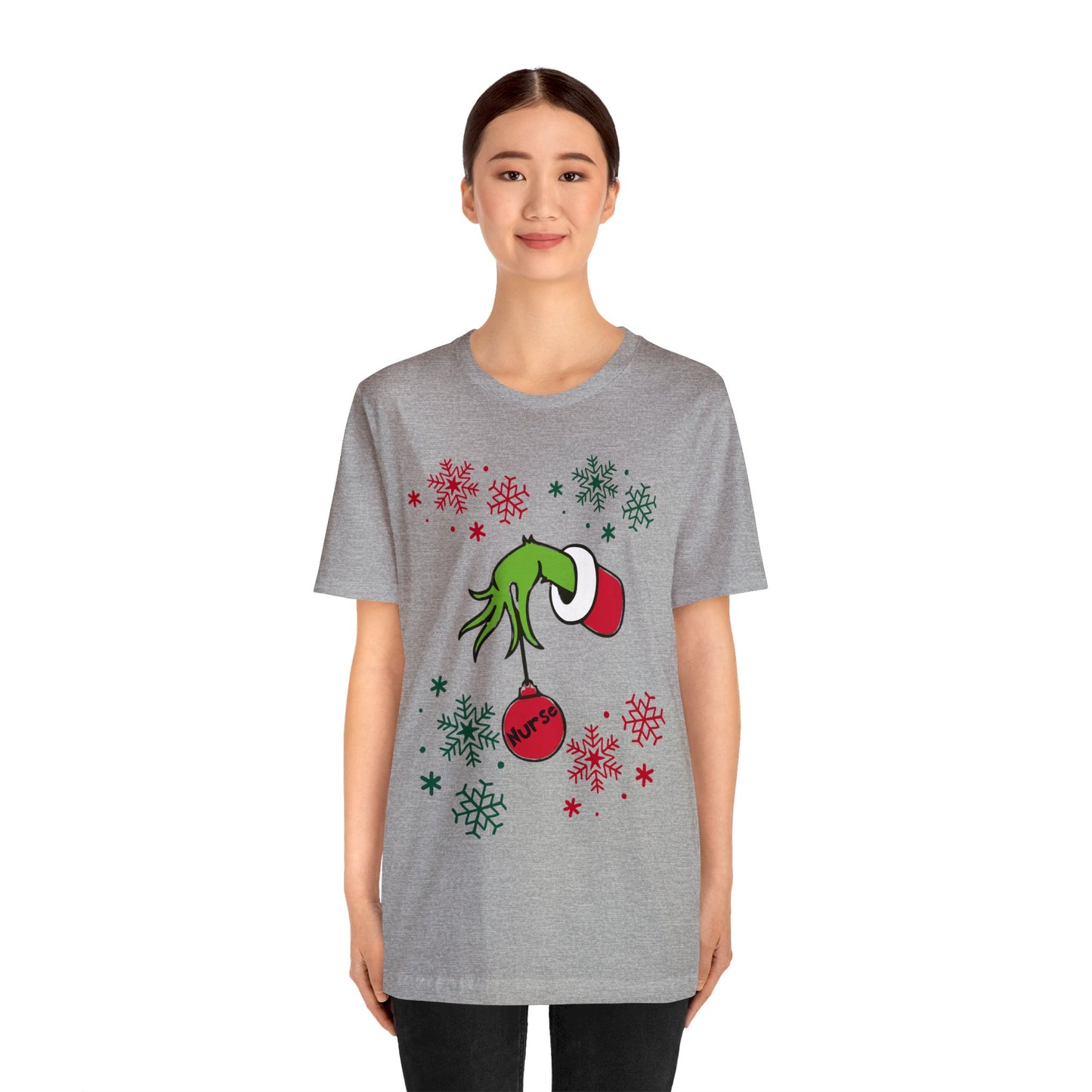 Grinch Nurse Unisex Jersey Short Sleeve Tee