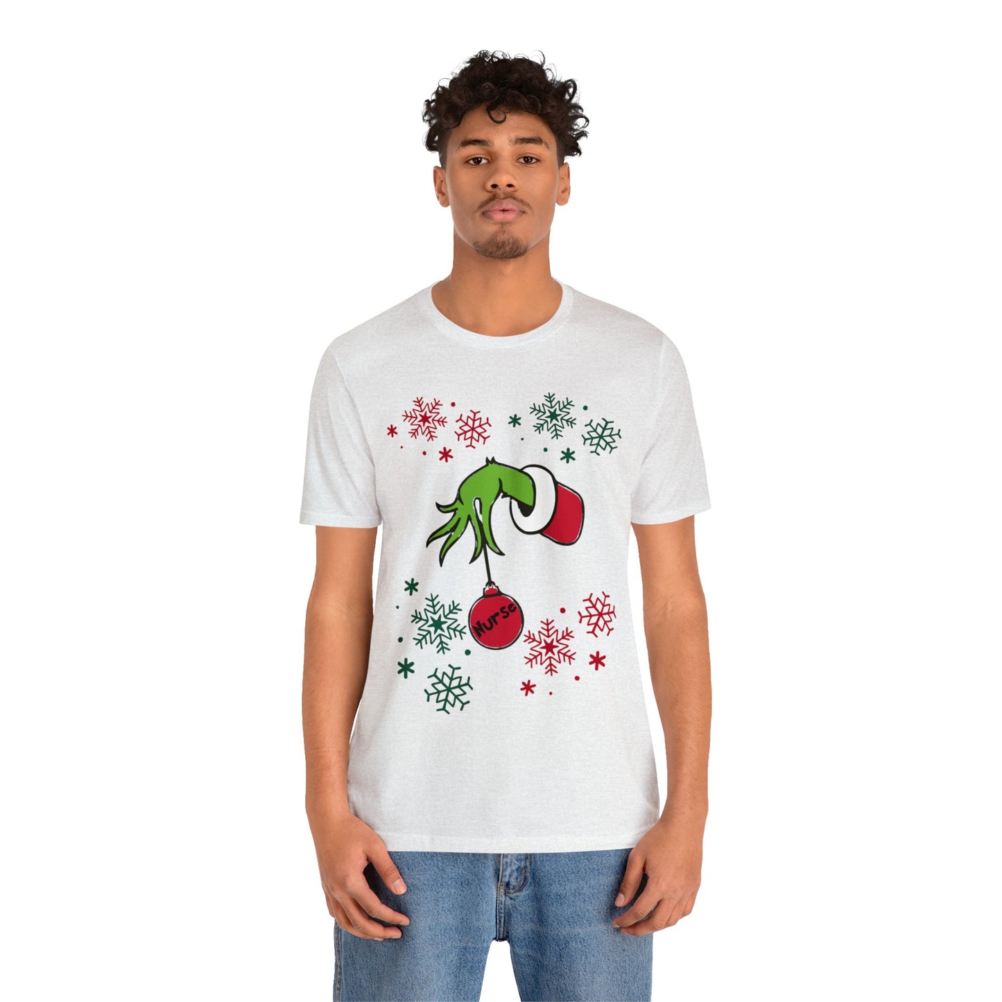 Grinch Nurse Unisex Jersey Short Sleeve Tee