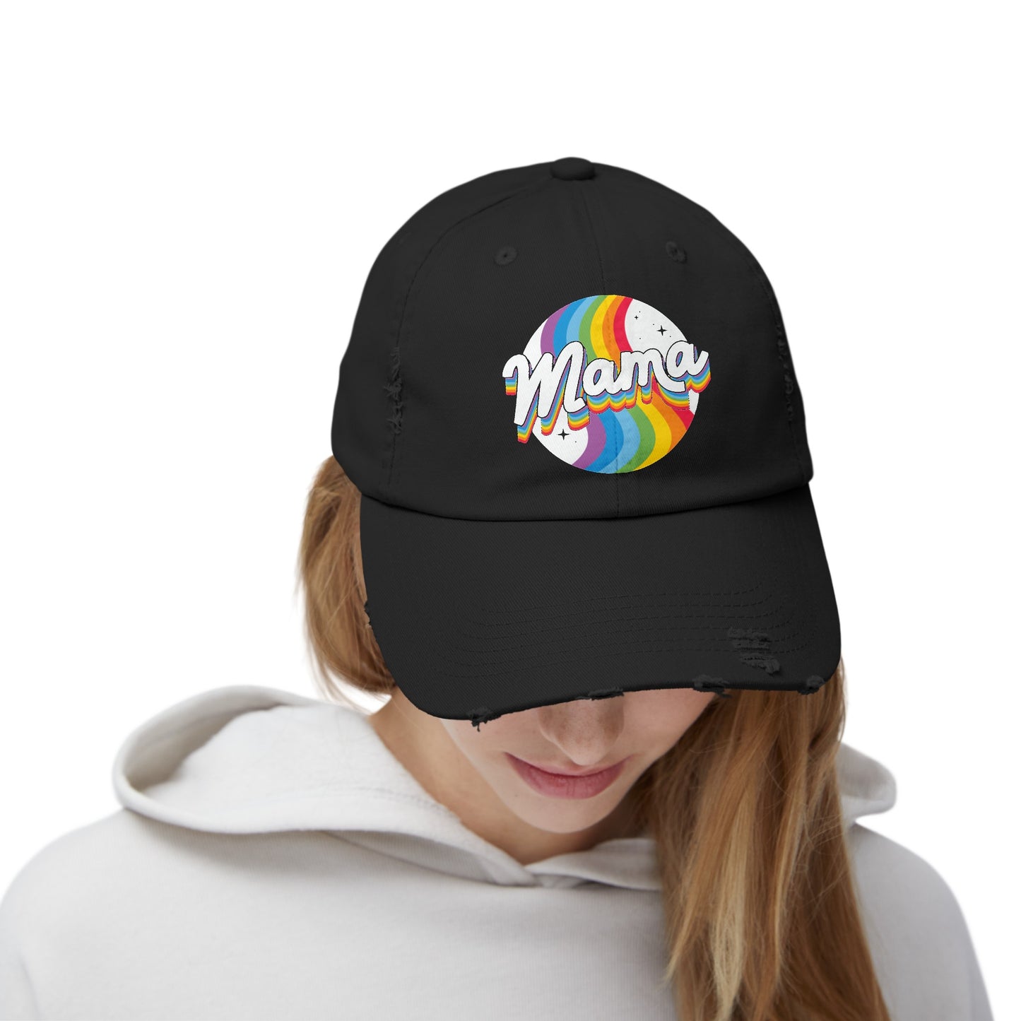Mama Galaxy Unisex Distressed Cap