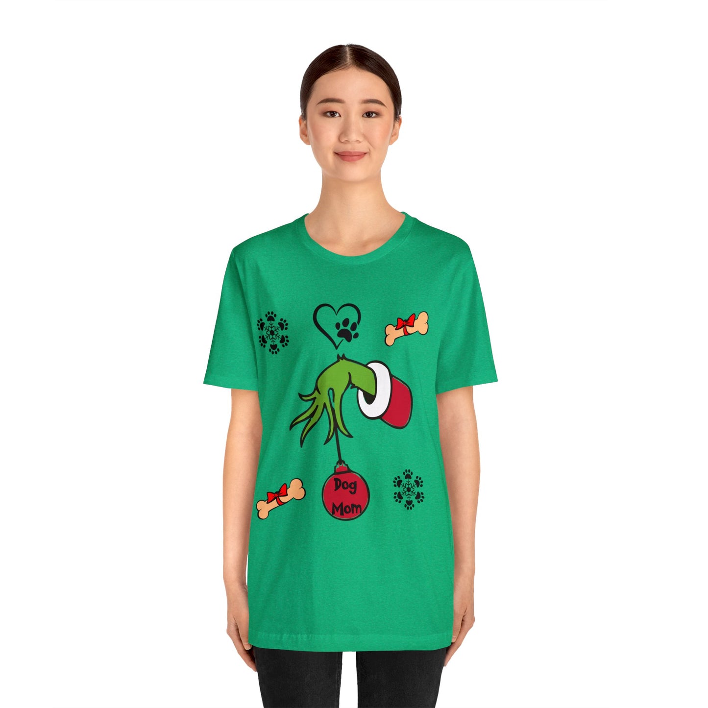 Grinch Dog Mom Unisex Jersey Short Sleeve Tee