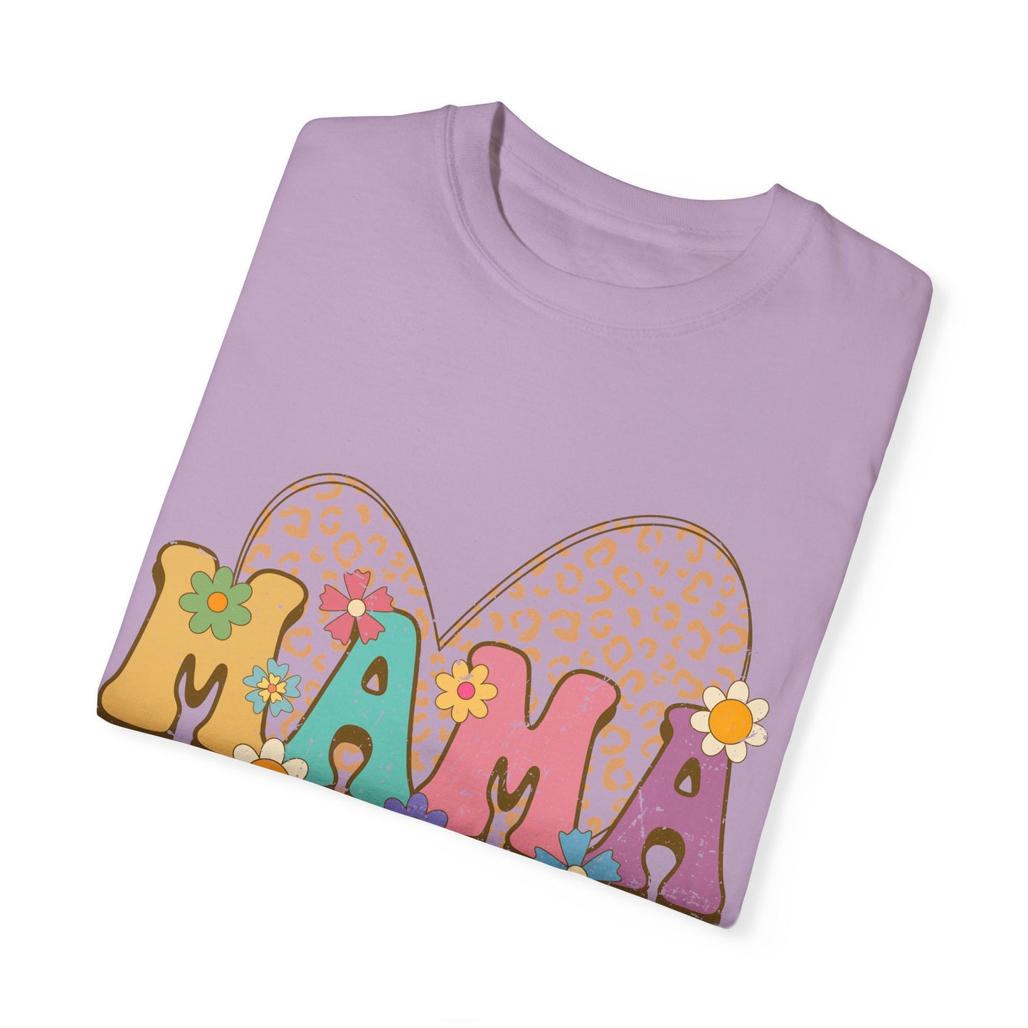 Mama Leopard Print Unisex Garment-Dyed T-shirt