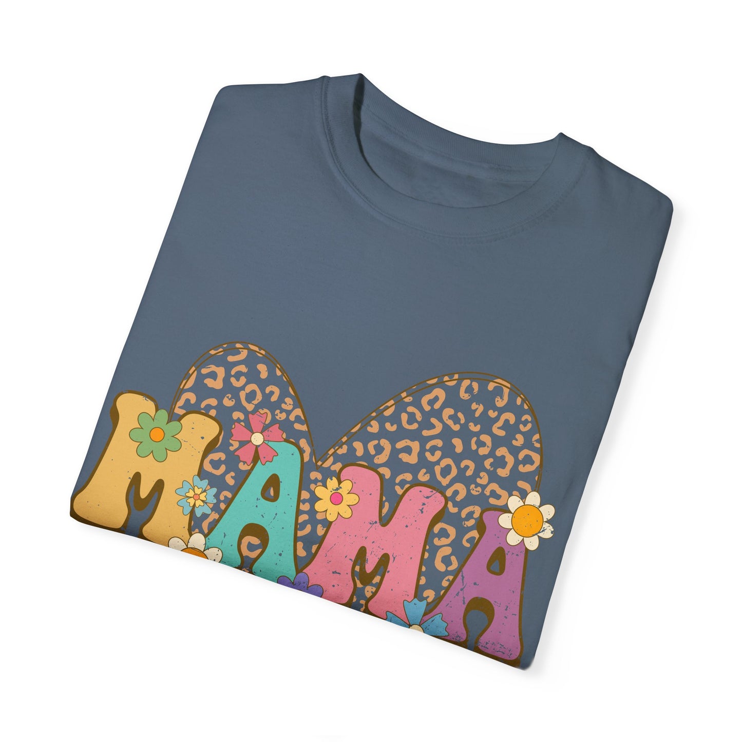 Mama Leopard Print Unisex Garment-Dyed T-shirt