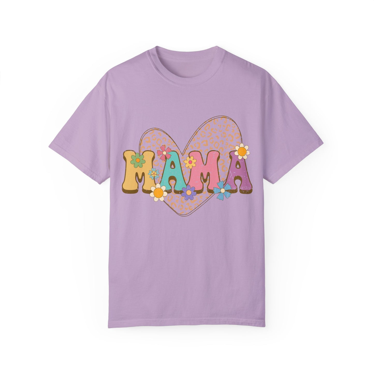 Mama Leopard Print Unisex Garment-Dyed T-shirt