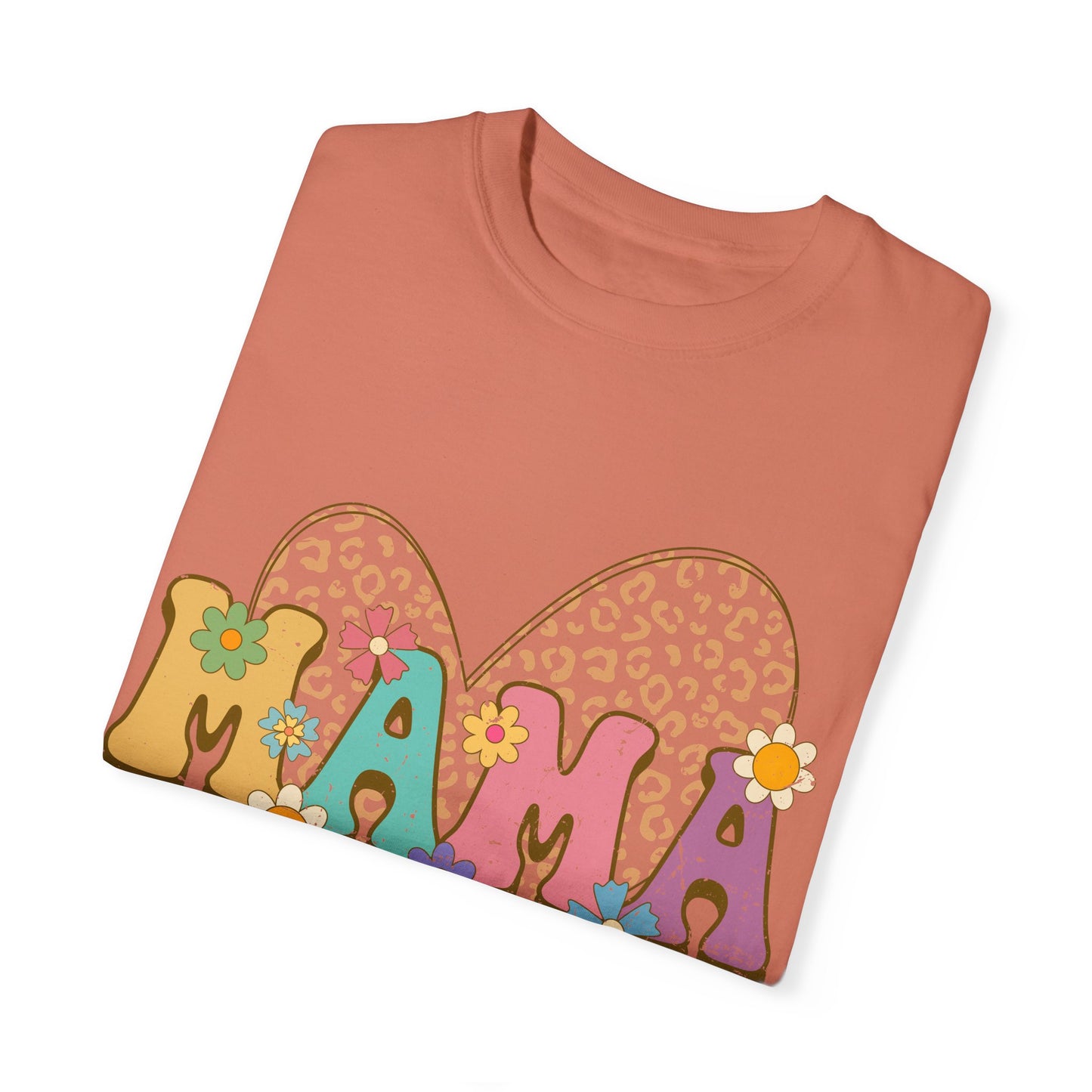 Mama Leopard Print Unisex Garment-Dyed T-shirt