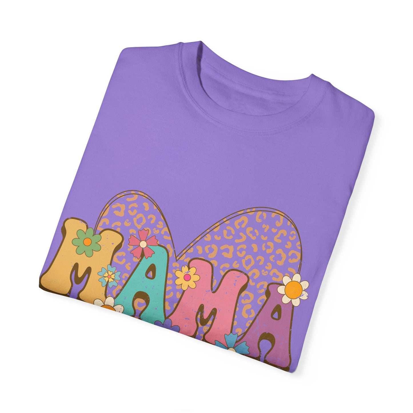 Mama Leopard Print Unisex Garment-Dyed T-shirt