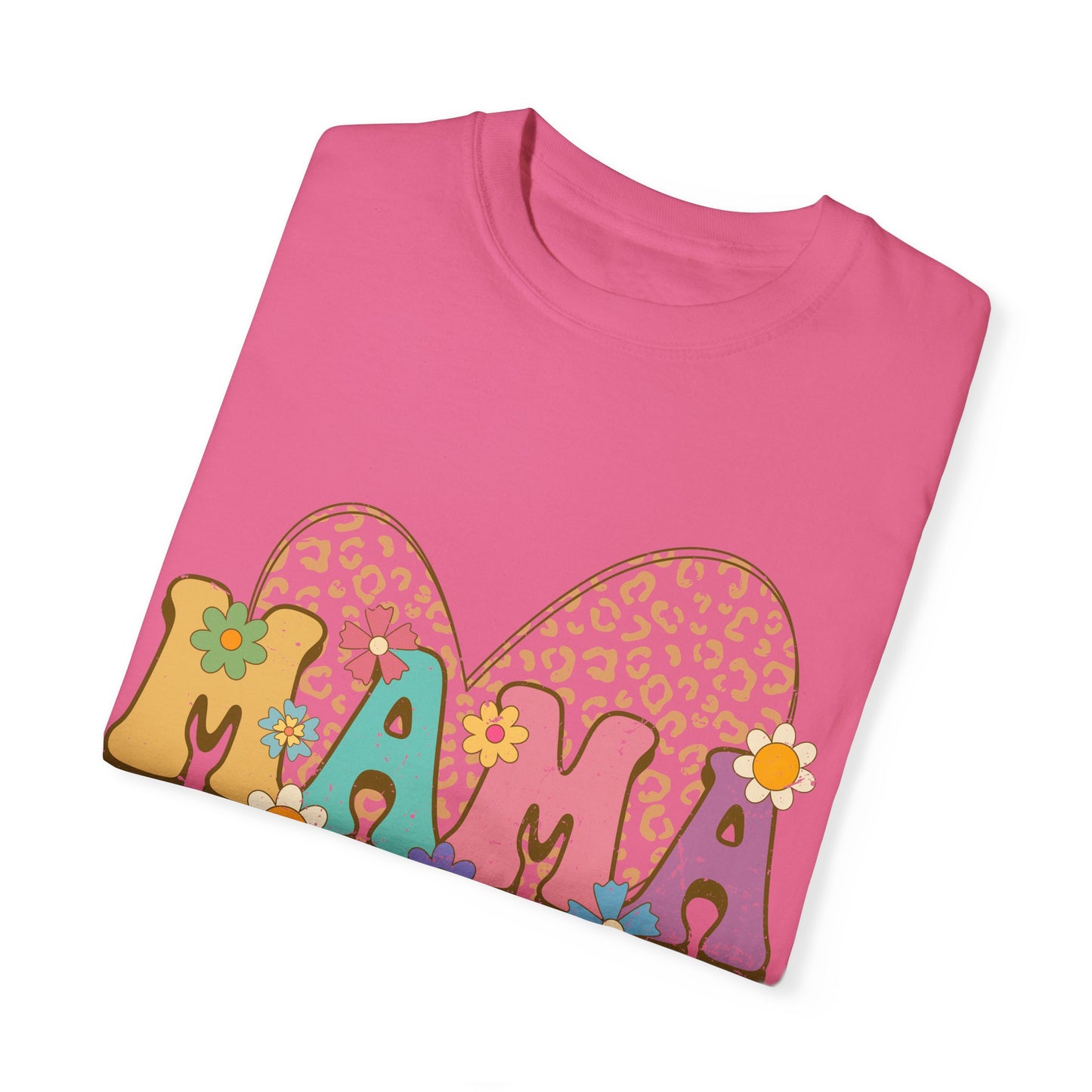Mama Leopard Print Unisex Garment-Dyed T-shirt