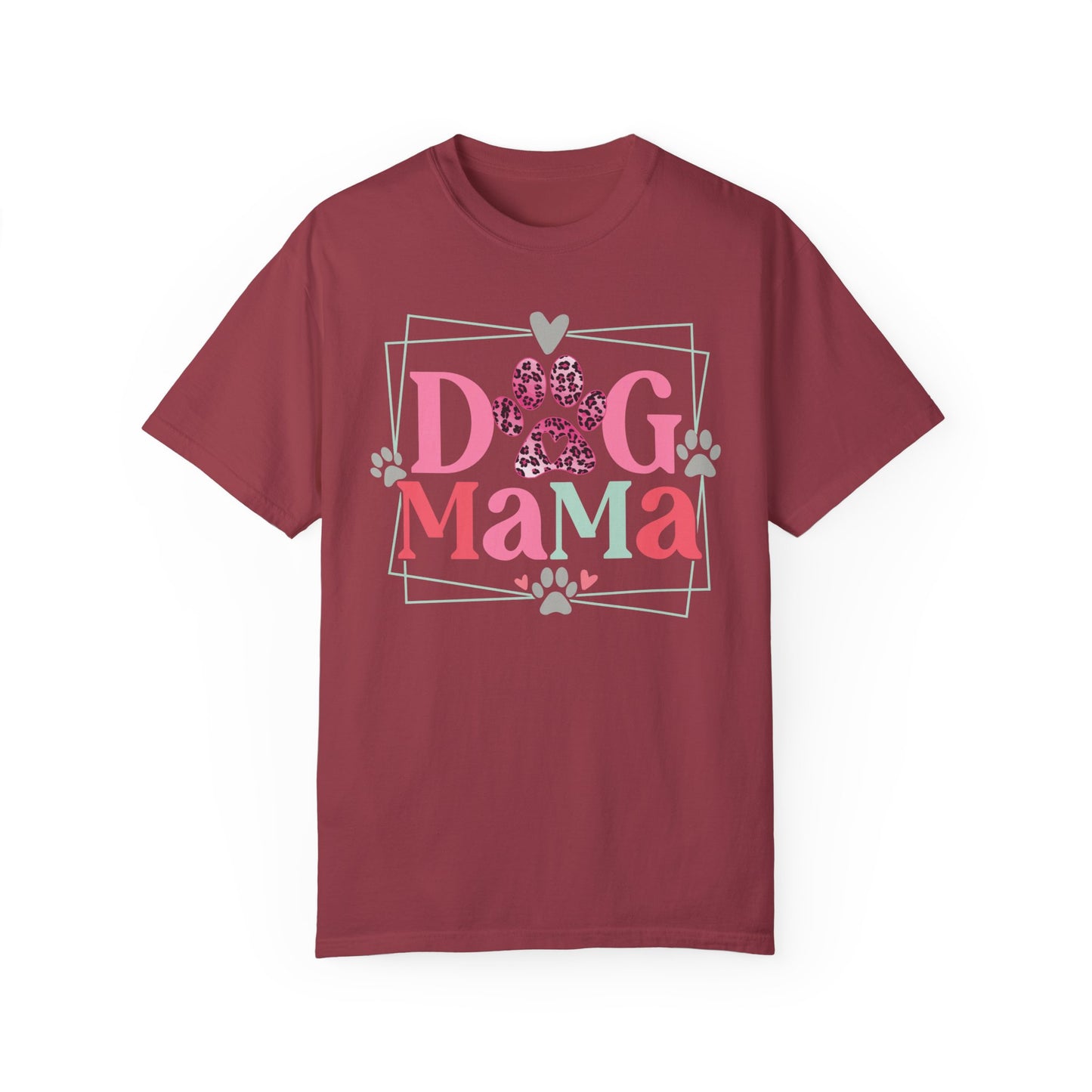 Dog Mama Leopard Print Unisex Garment-Dyed T-shirt