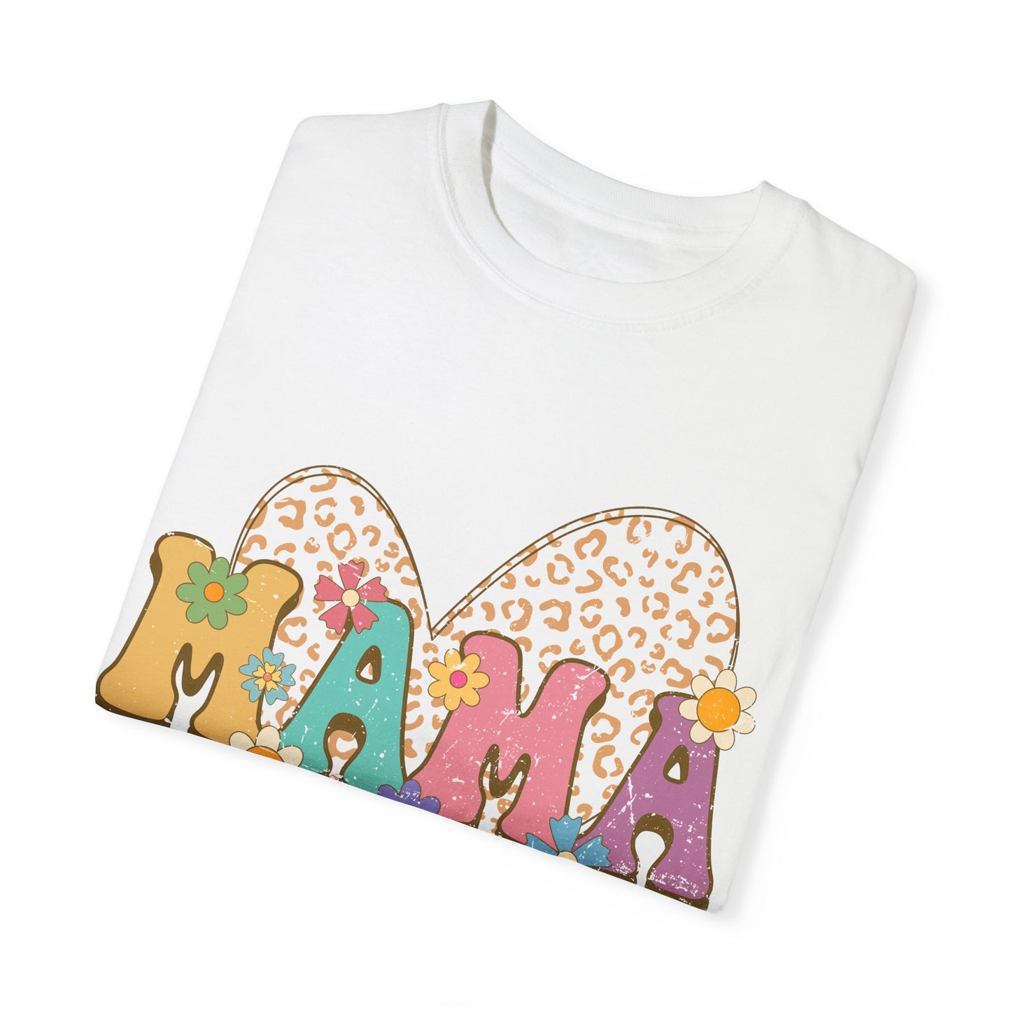 Mama Leopard Print Unisex Garment-Dyed T-shirt