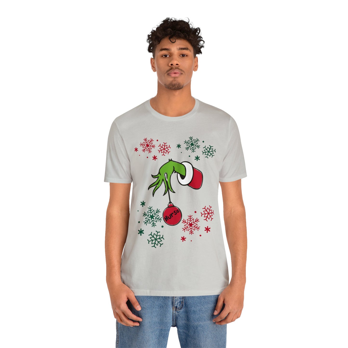 Grinch Nurse Unisex Jersey Short Sleeve Tee