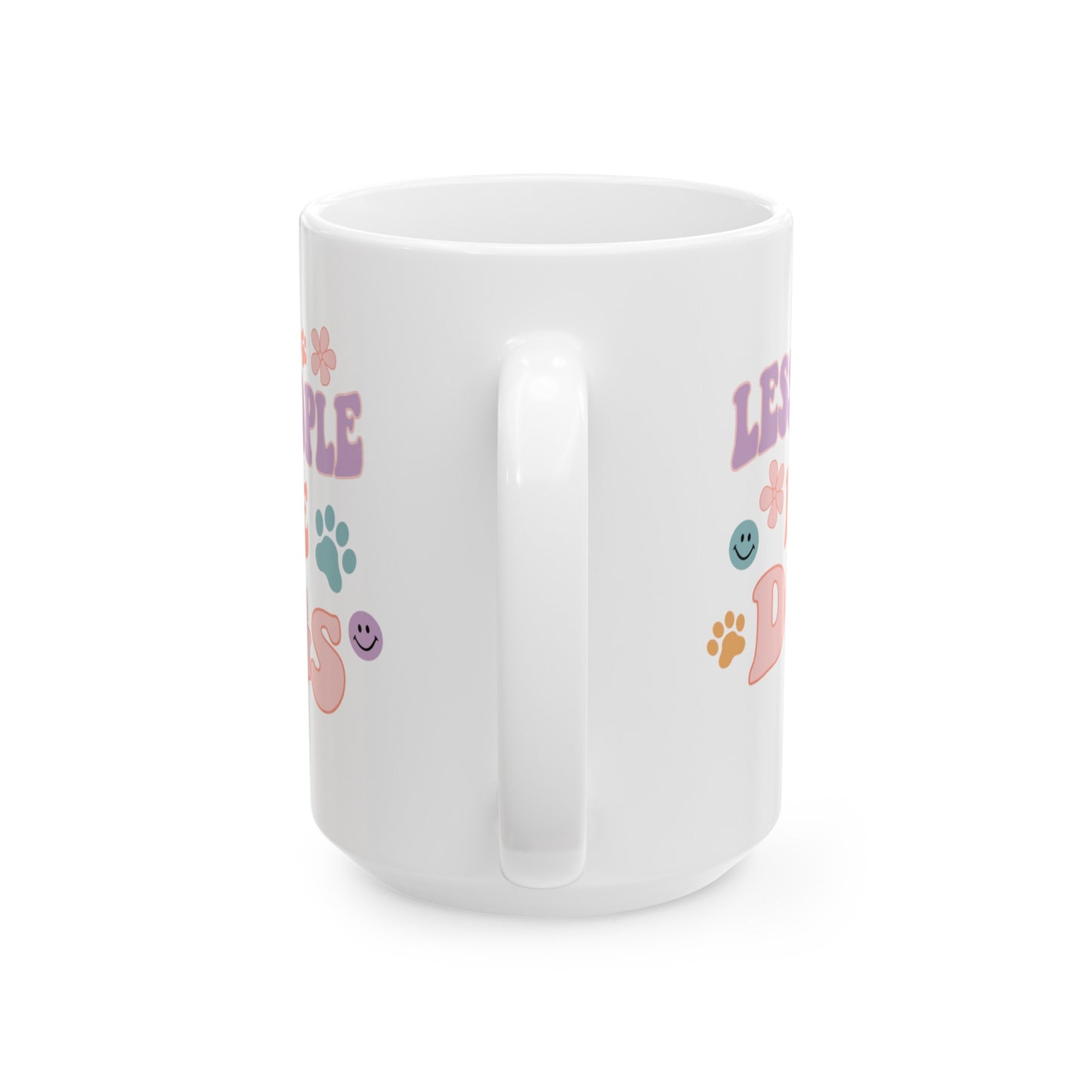 Less People More Dogs Ceramic Mug 15oz)