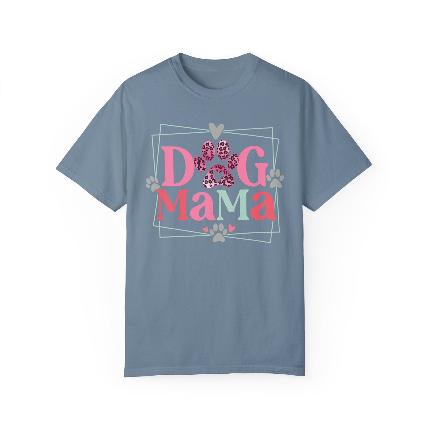 Dog Mama Leopard Print Unisex Garment-Dyed T-shirt