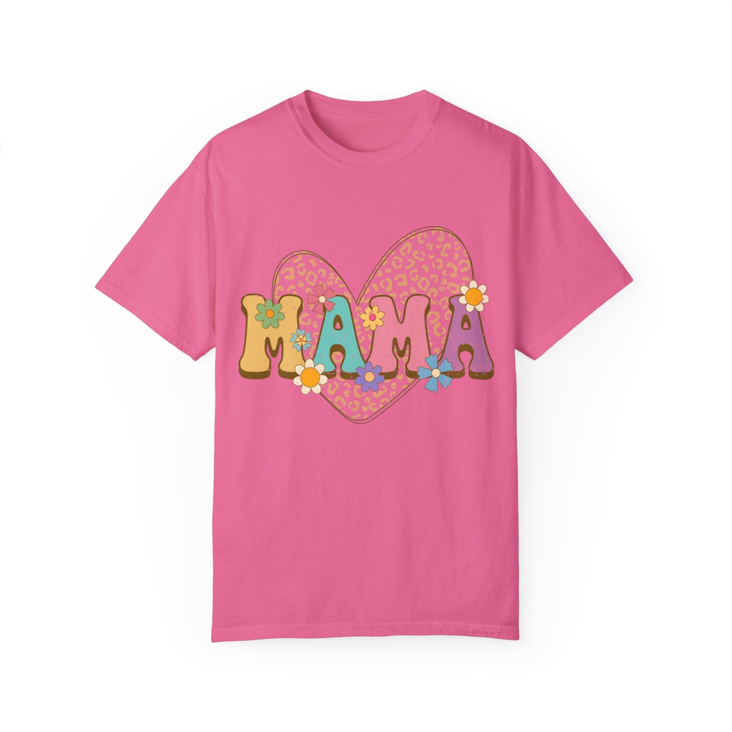 Mama Leopard Print Unisex Garment-Dyed T-shirt