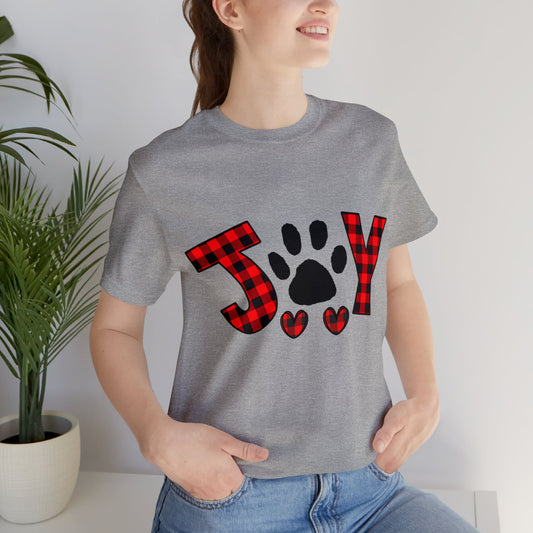 Joy Paw Print Unisex Jersey Short Sleeve Tee
