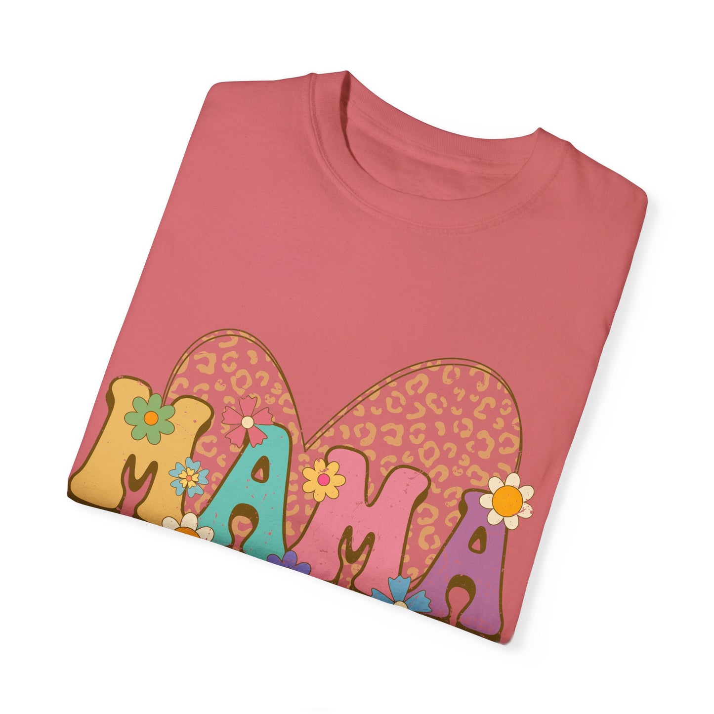 Mama Leopard Print Unisex Garment-Dyed T-shirt