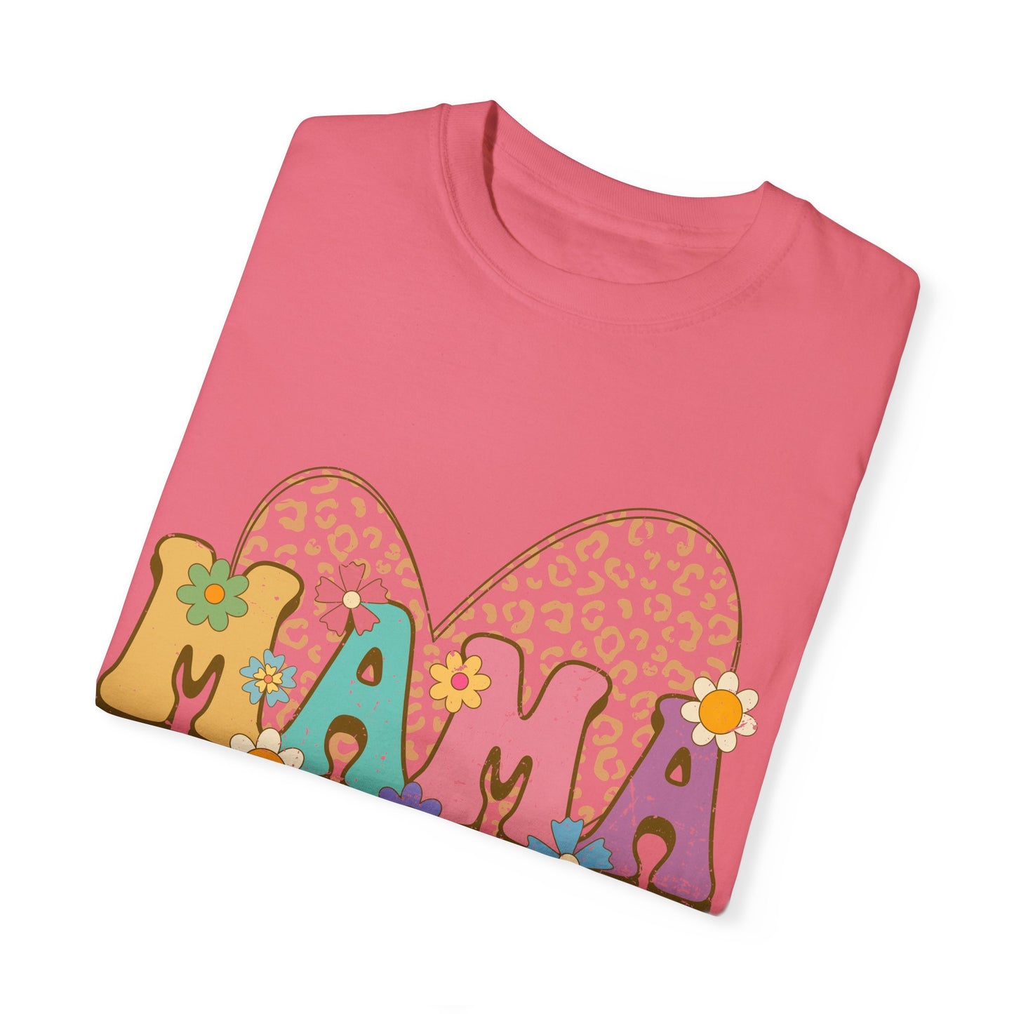 Mama Leopard Print Unisex Garment-Dyed T-shirt