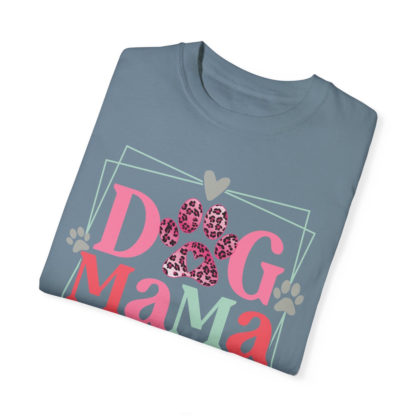 Dog Mama Leopard Print Unisex Garment-Dyed T-shirt