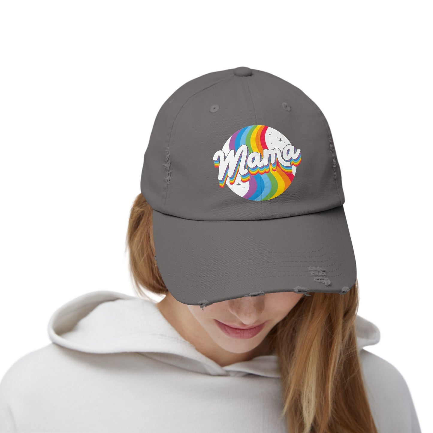 Mama Galaxy Unisex Distressed Cap