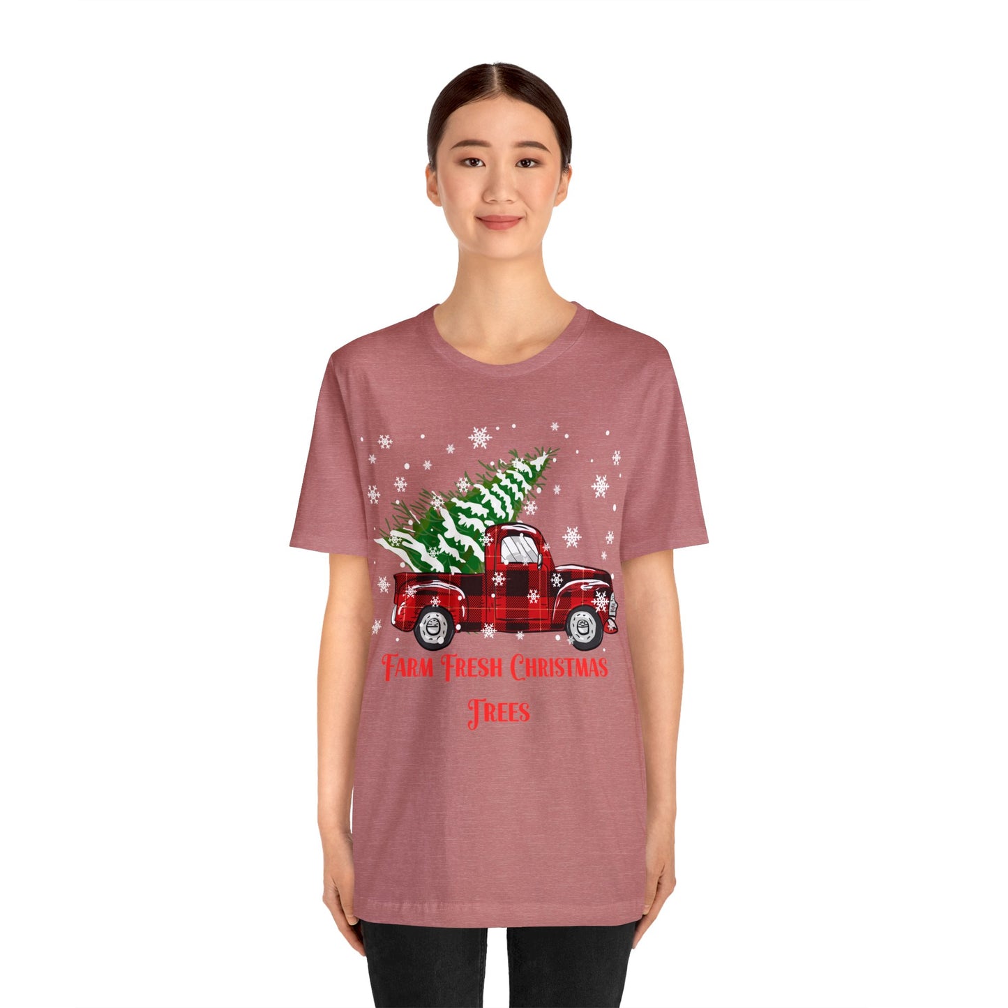 Farm Fresh Christmas Trees Unisex Jersey Short Sleeve Tee