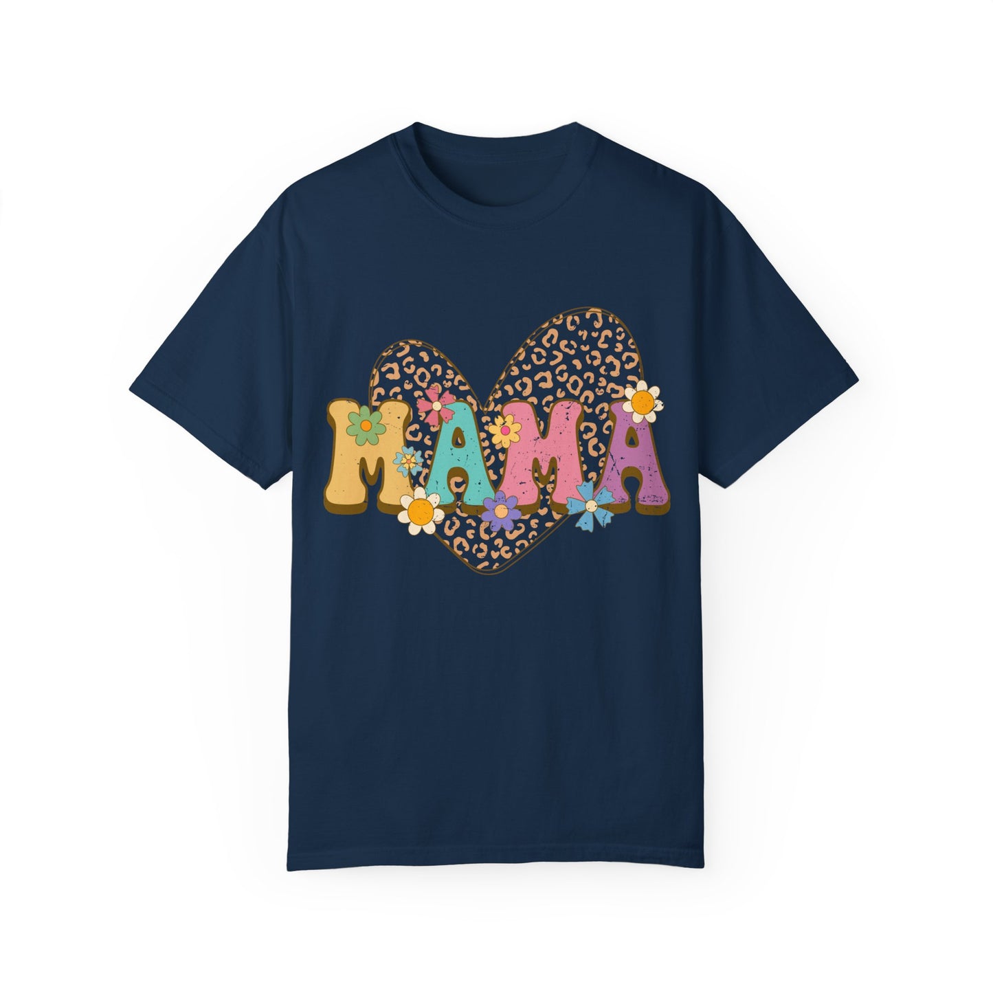 Mama Leopard Print Unisex Garment-Dyed T-shirt