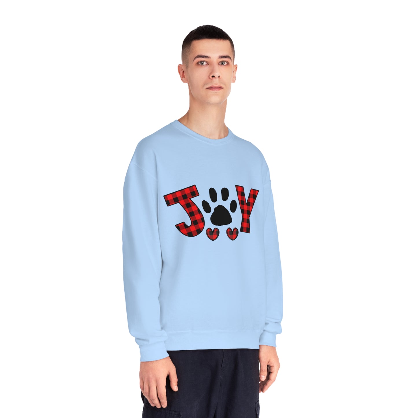 Joy Dog Paw Print Unisex NuBlend® Crewneck Sweatshirt