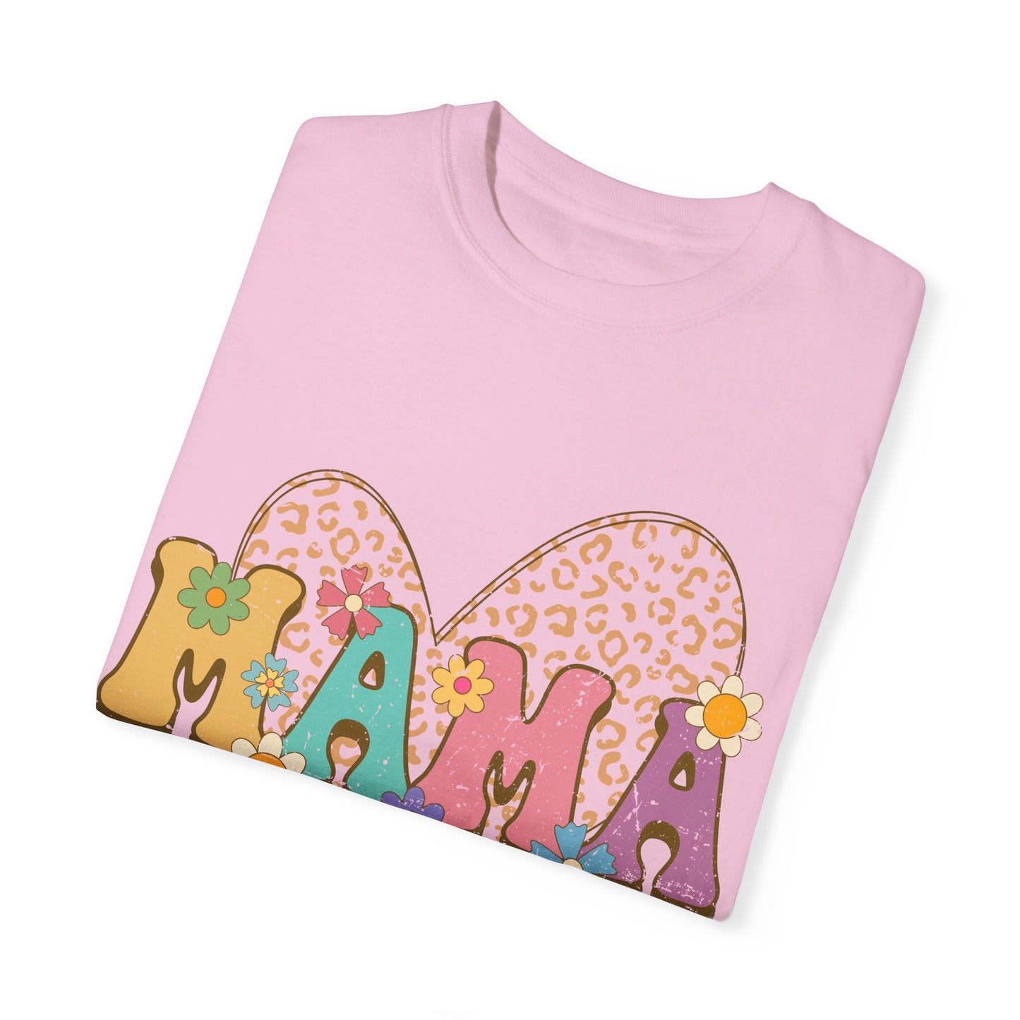 Mama Leopard Print Unisex Garment-Dyed T-shirt
