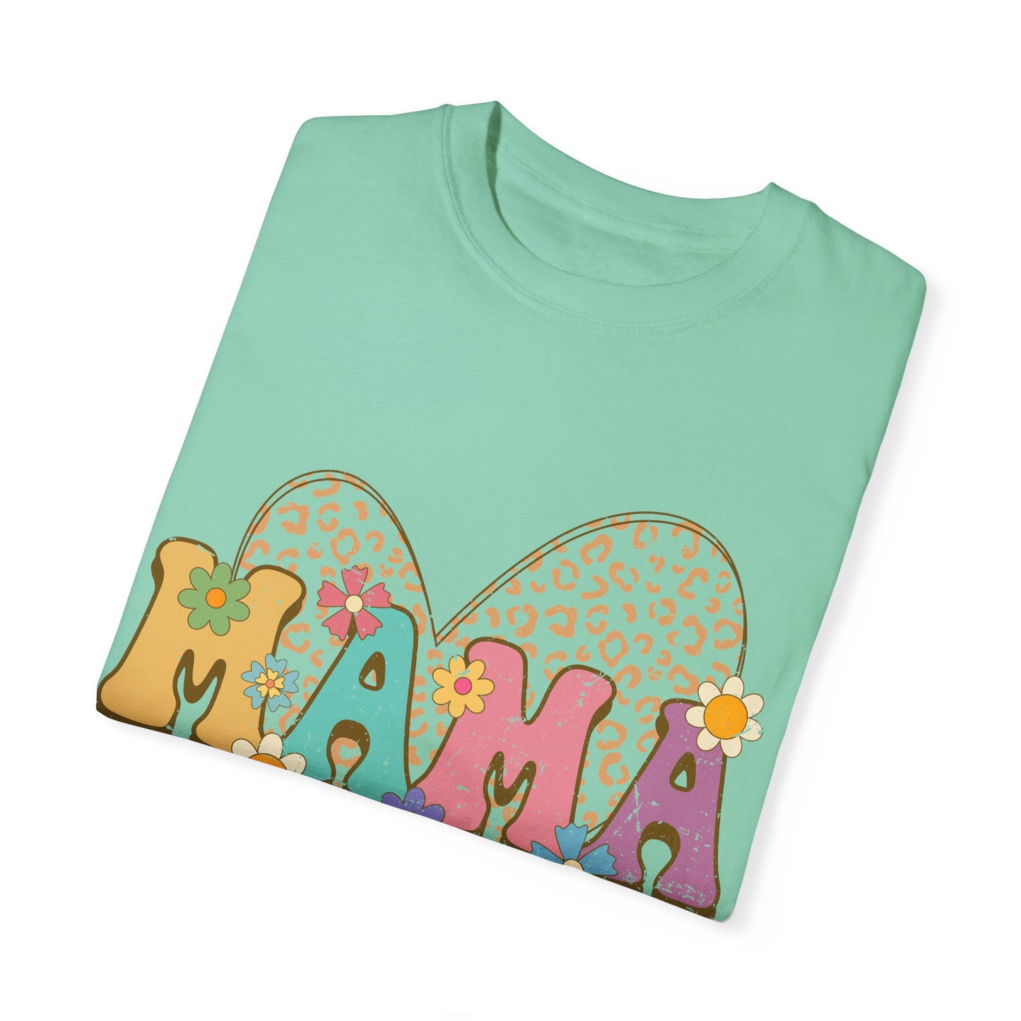 Mama Leopard Print Unisex Garment-Dyed T-shirt