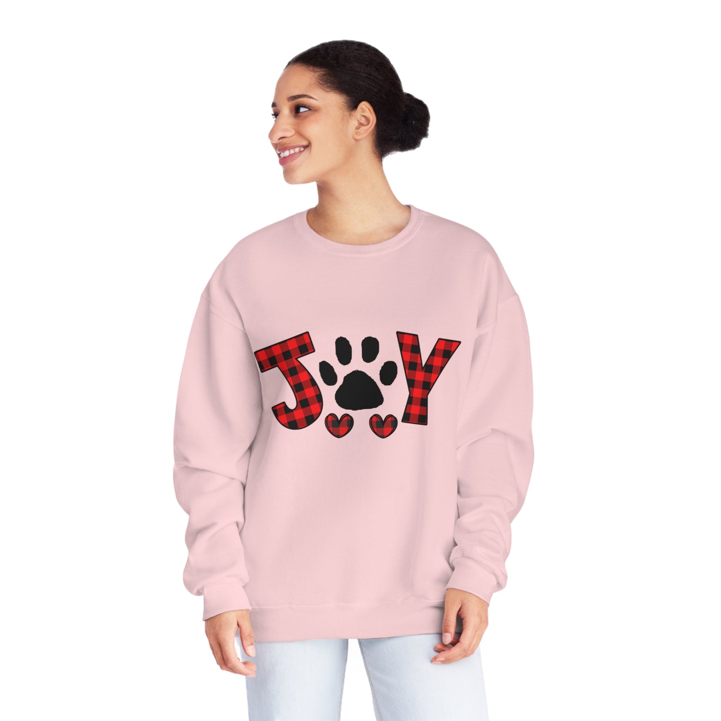 Joy Dog Paw Print Unisex NuBlend® Crewneck Sweatshirt
