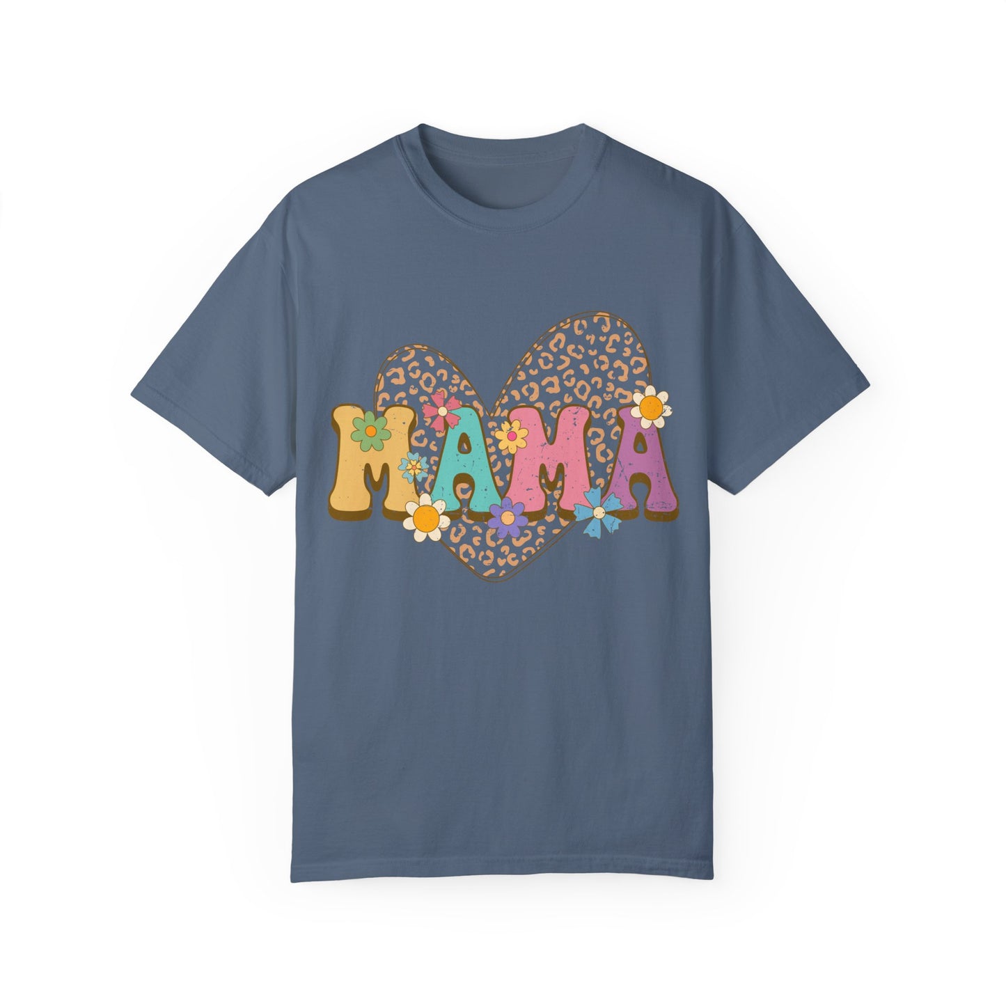 Mama Leopard Print Unisex Garment-Dyed T-shirt