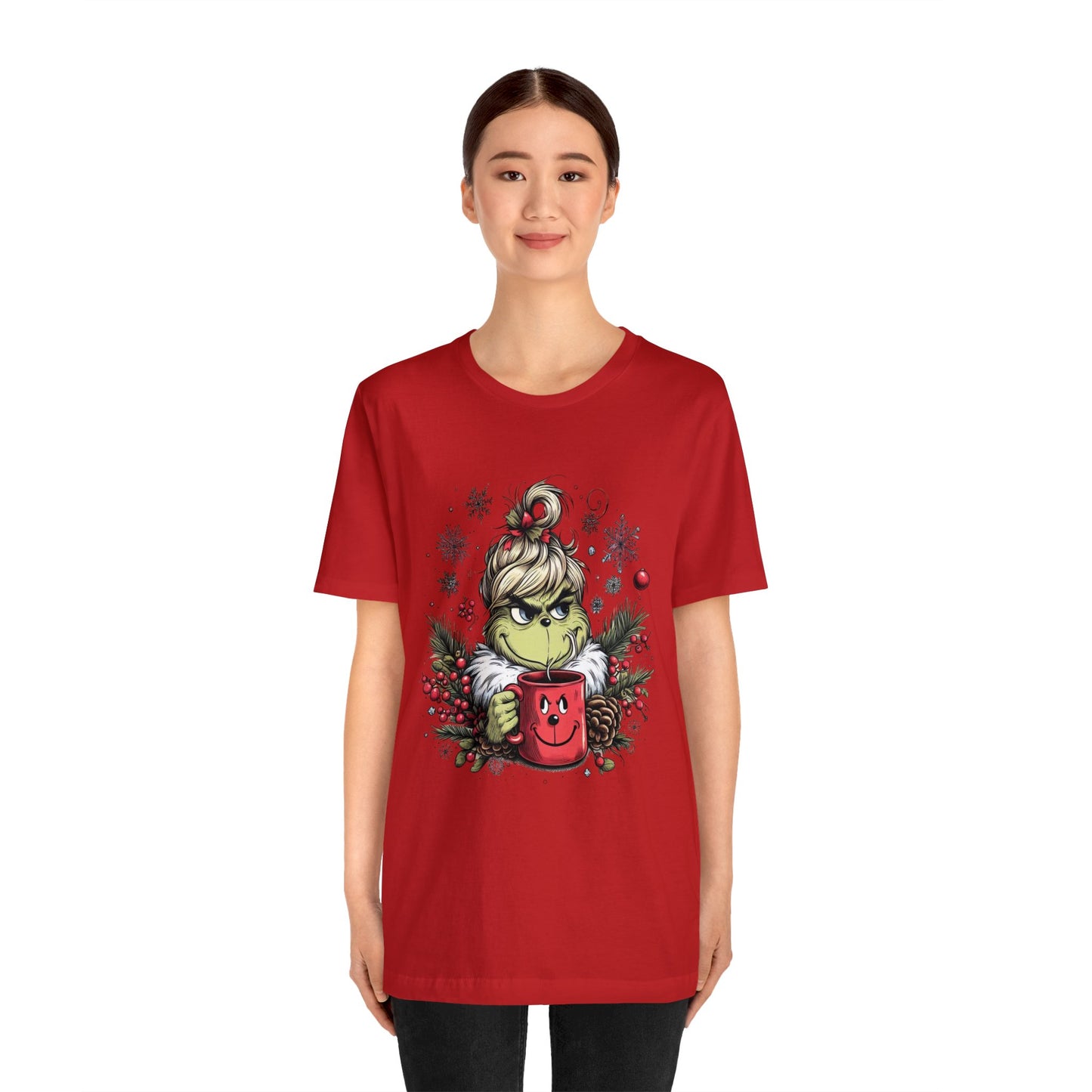 Girl Grinch Coffee Unisex Jersey Short Sleeve Tee