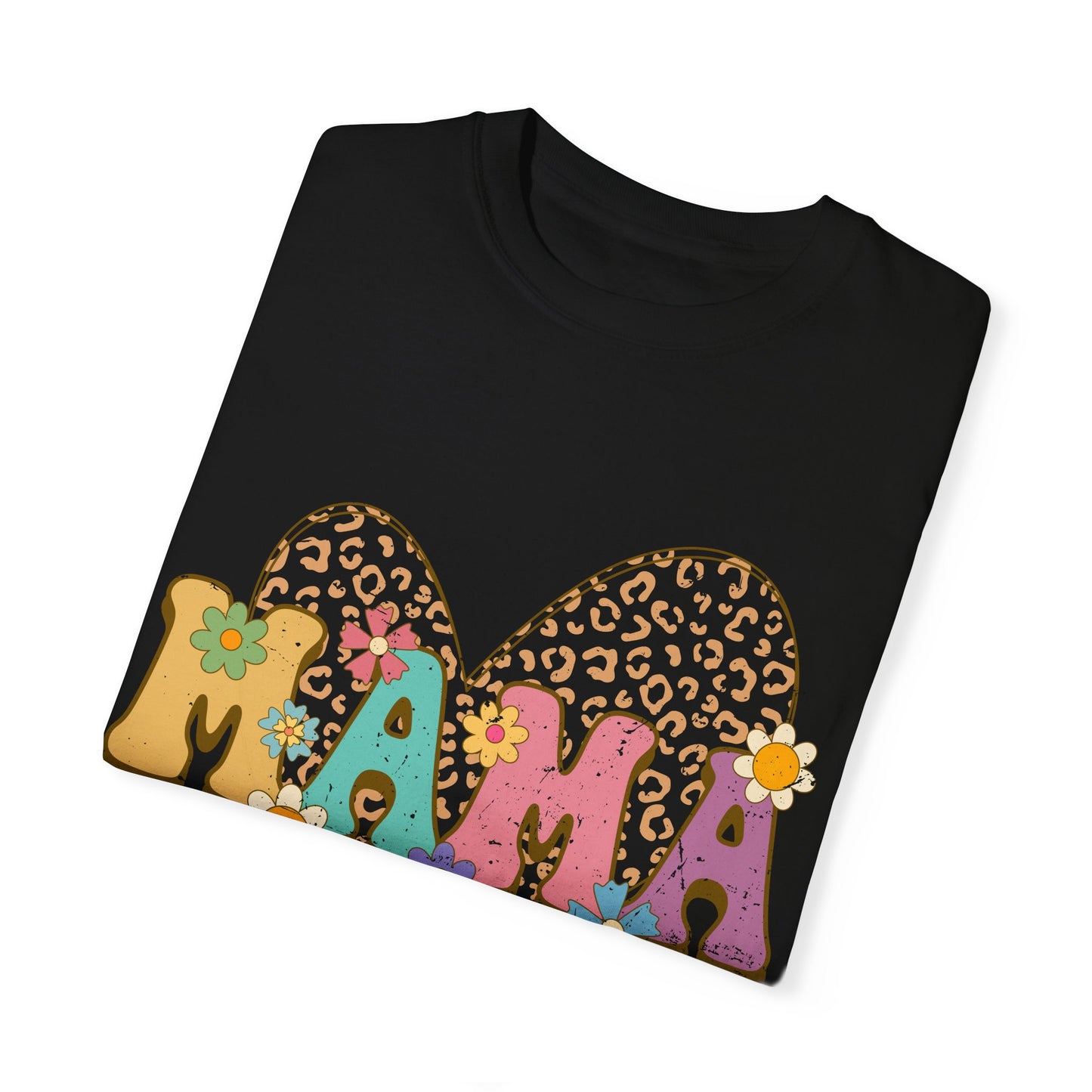 Mama Leopard Print Unisex Garment-Dyed T-shirt