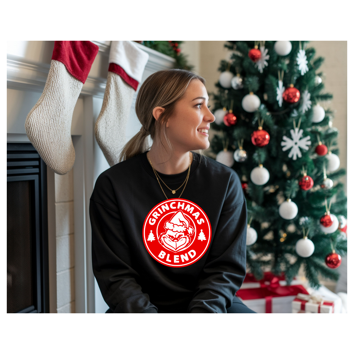 Grinchmas Blend Coffee Lovers Long Sleeve Tee — Funny Holiday Graphic Shirt