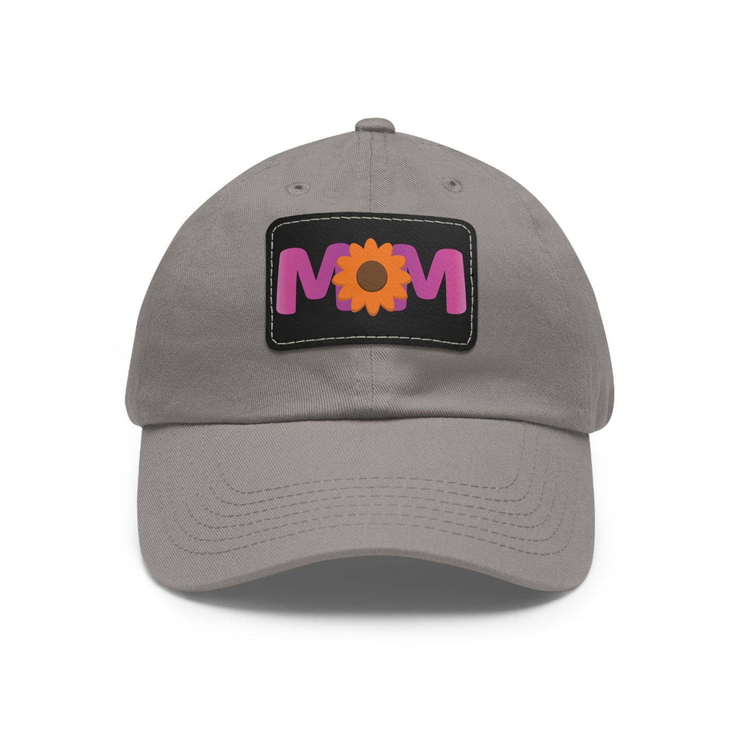 Mom Hat with Leather Patch (Rectangle)