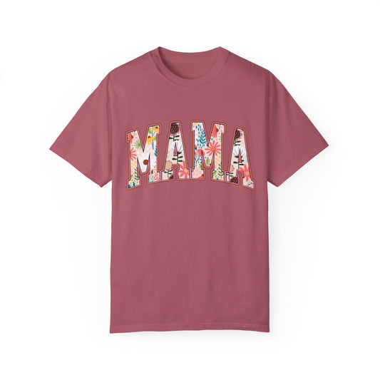 Mama Floral Unisex Garment-Dyed T-shirt