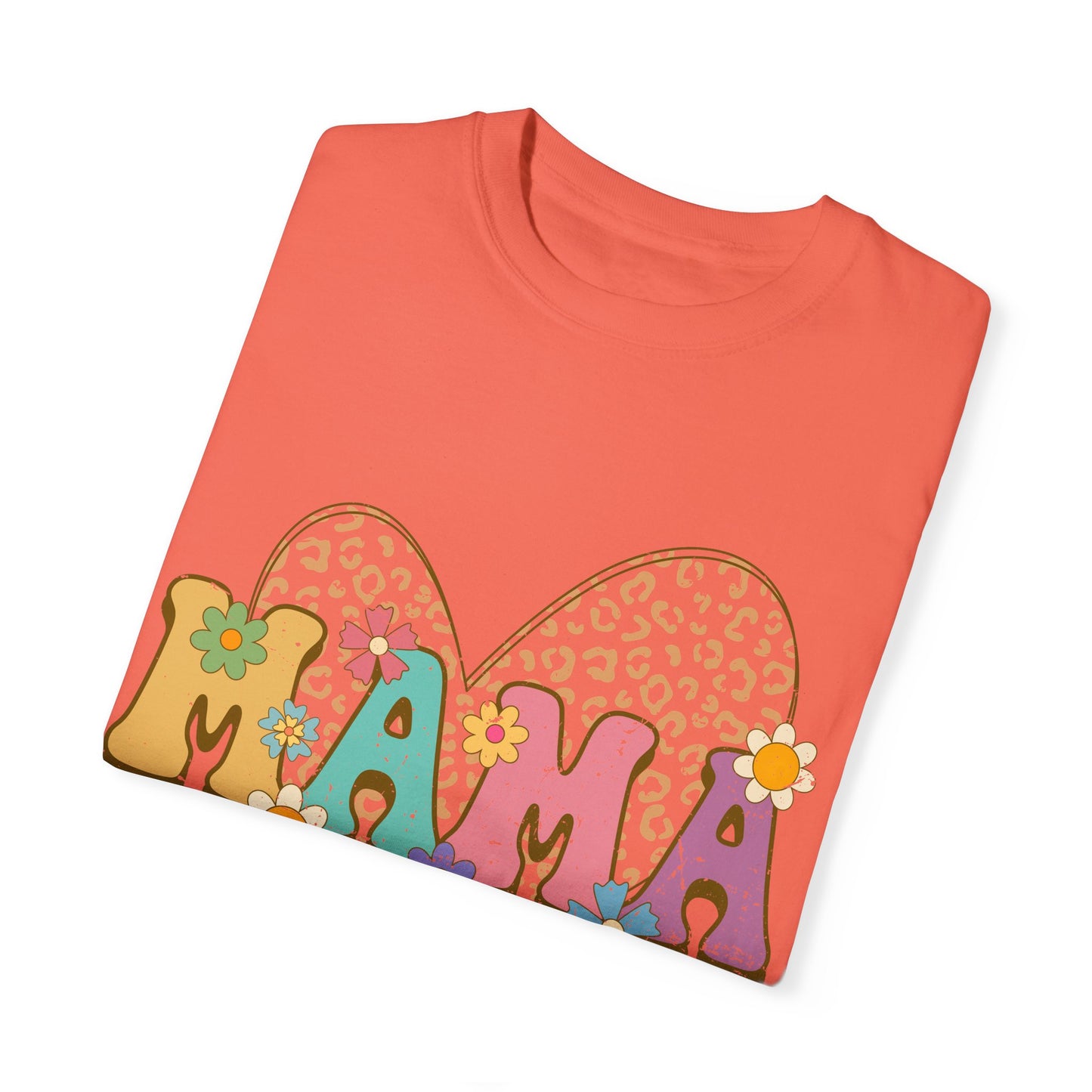 Mama Leopard Print Unisex Garment-Dyed T-shirt