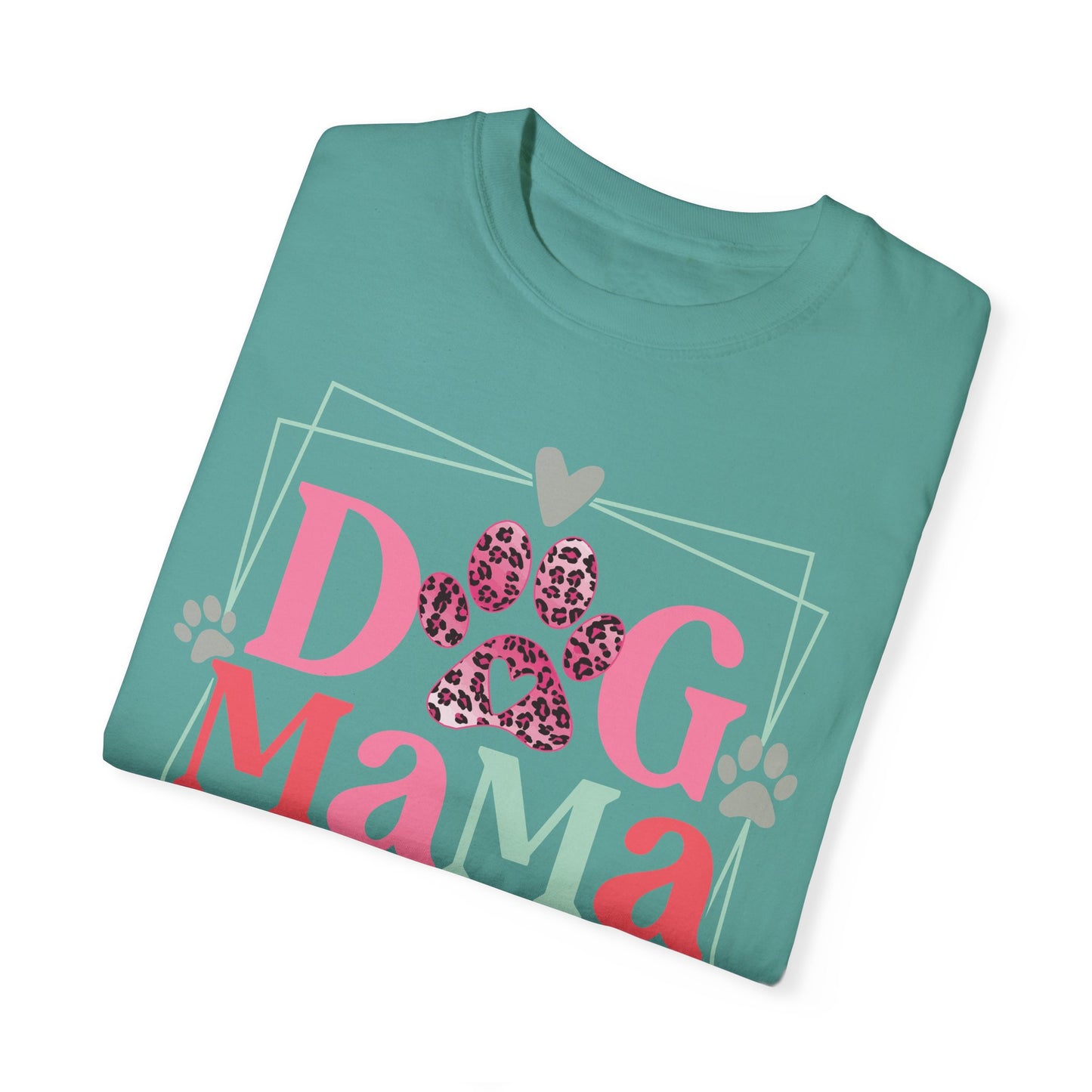 Dog Mama Leopard Print Unisex Garment-Dyed T-shirt