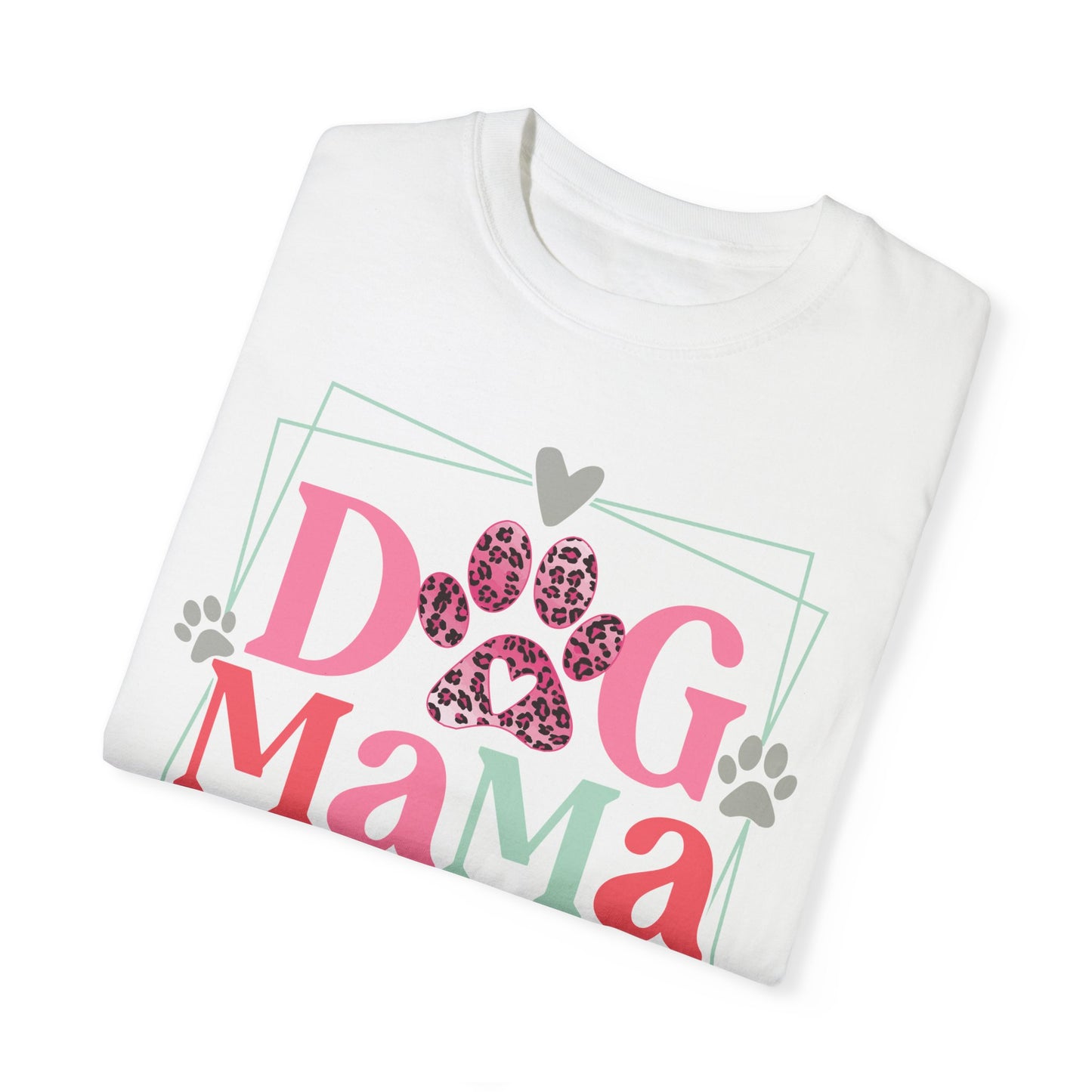 Dog Mama Leopard Print Unisex Garment-Dyed T-shirt