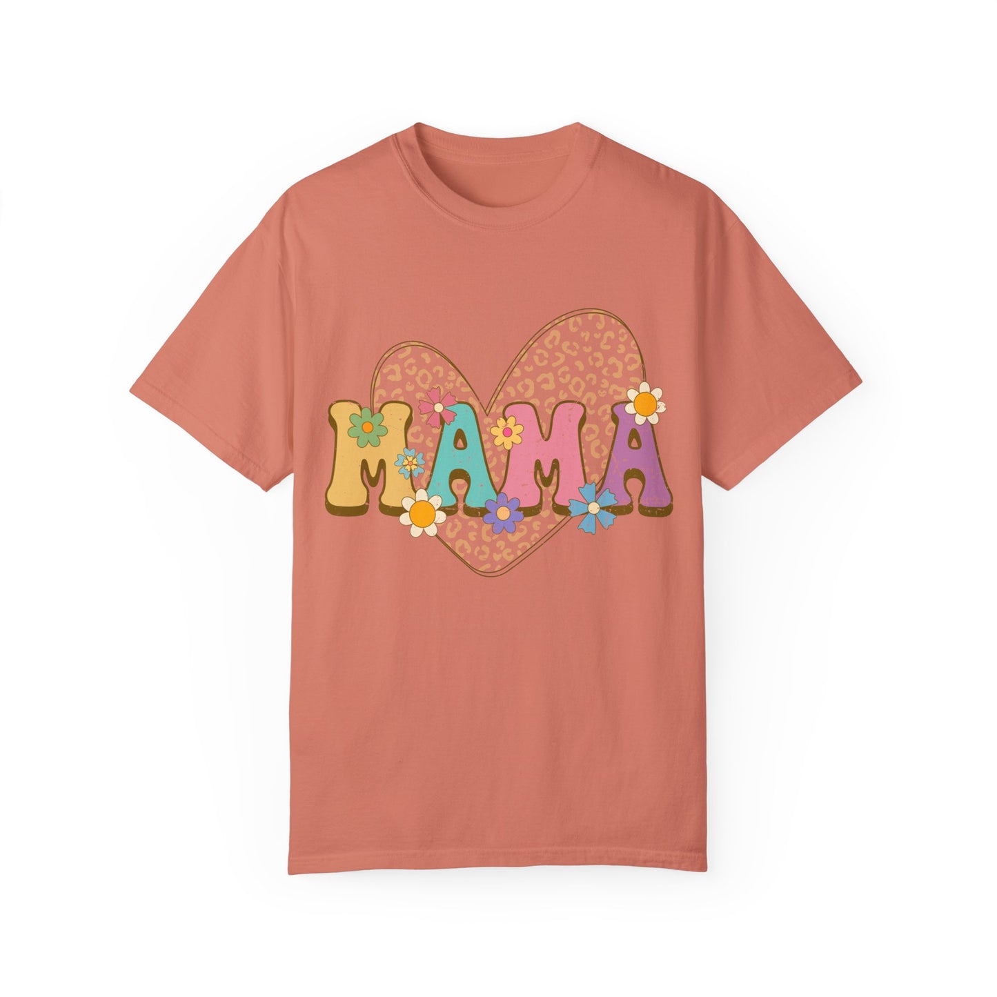 Mama Leopard Print Unisex Garment-Dyed T-shirt