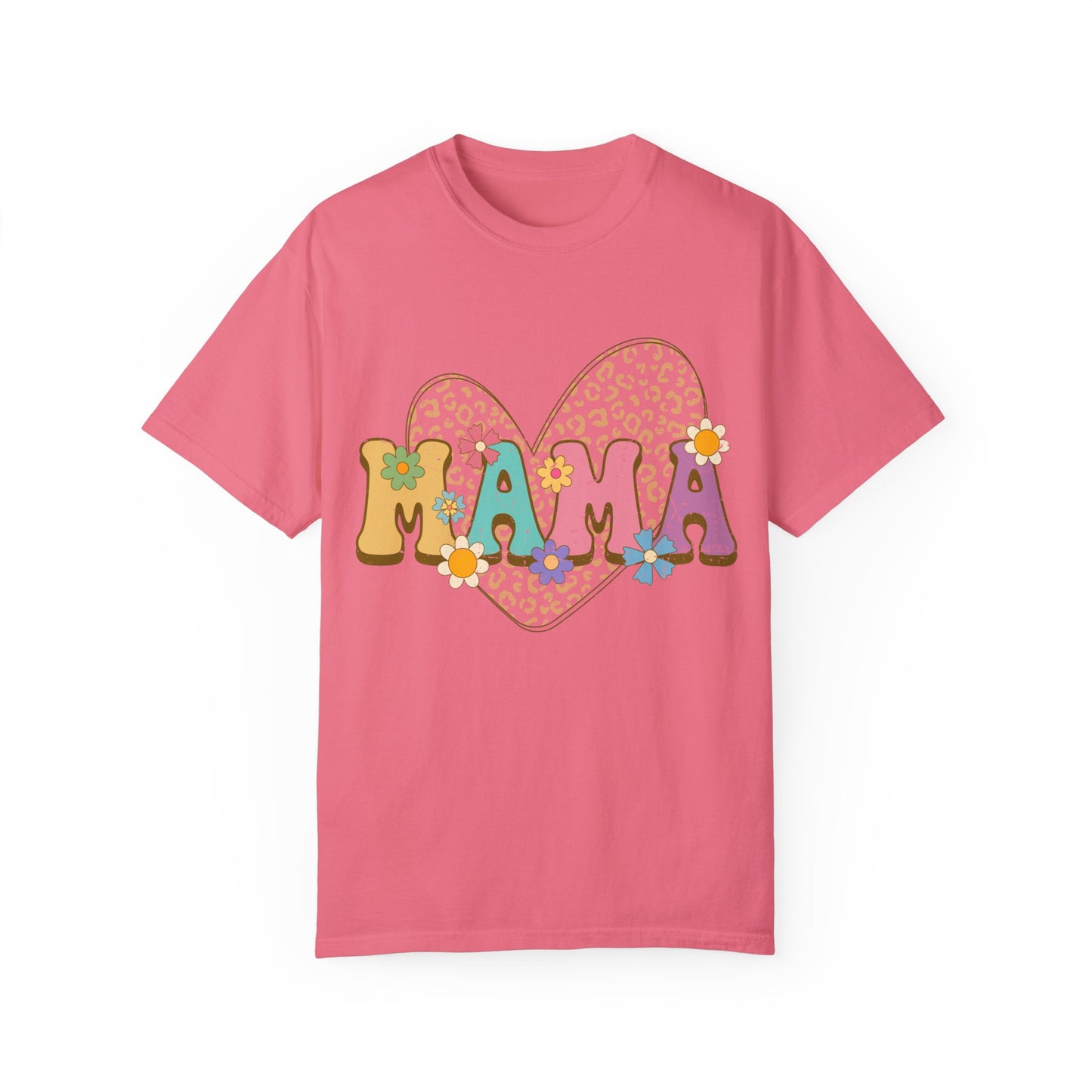 Mama Leopard Print Unisex Garment-Dyed T-shirt