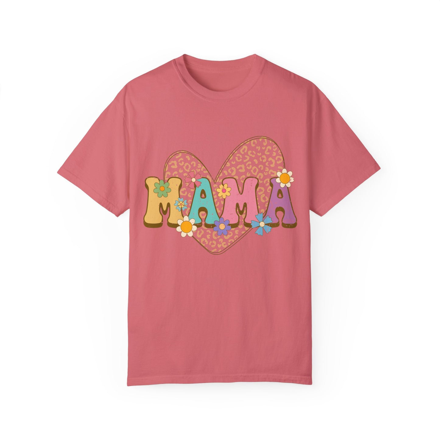 Mama Leopard Print Unisex Garment-Dyed T-shirt