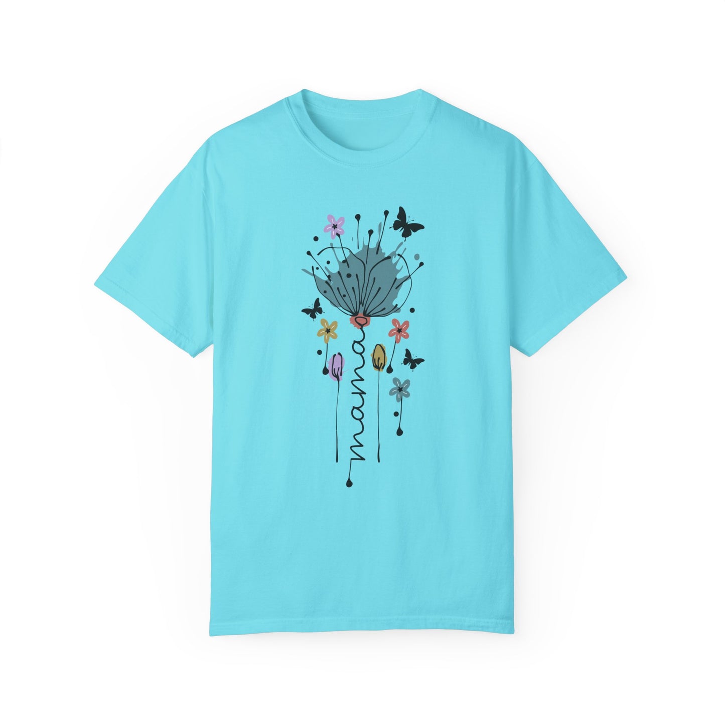 Mama Floral Unisex Garment-Dyed T-shirt