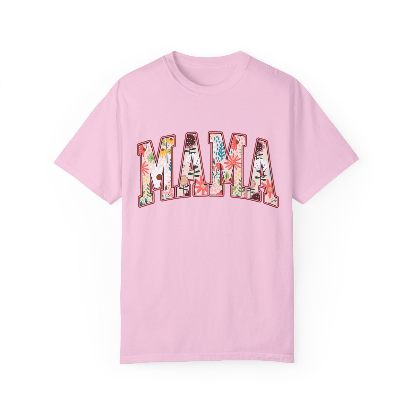 Mama Floral Unisex Garment-Dyed T-shirt