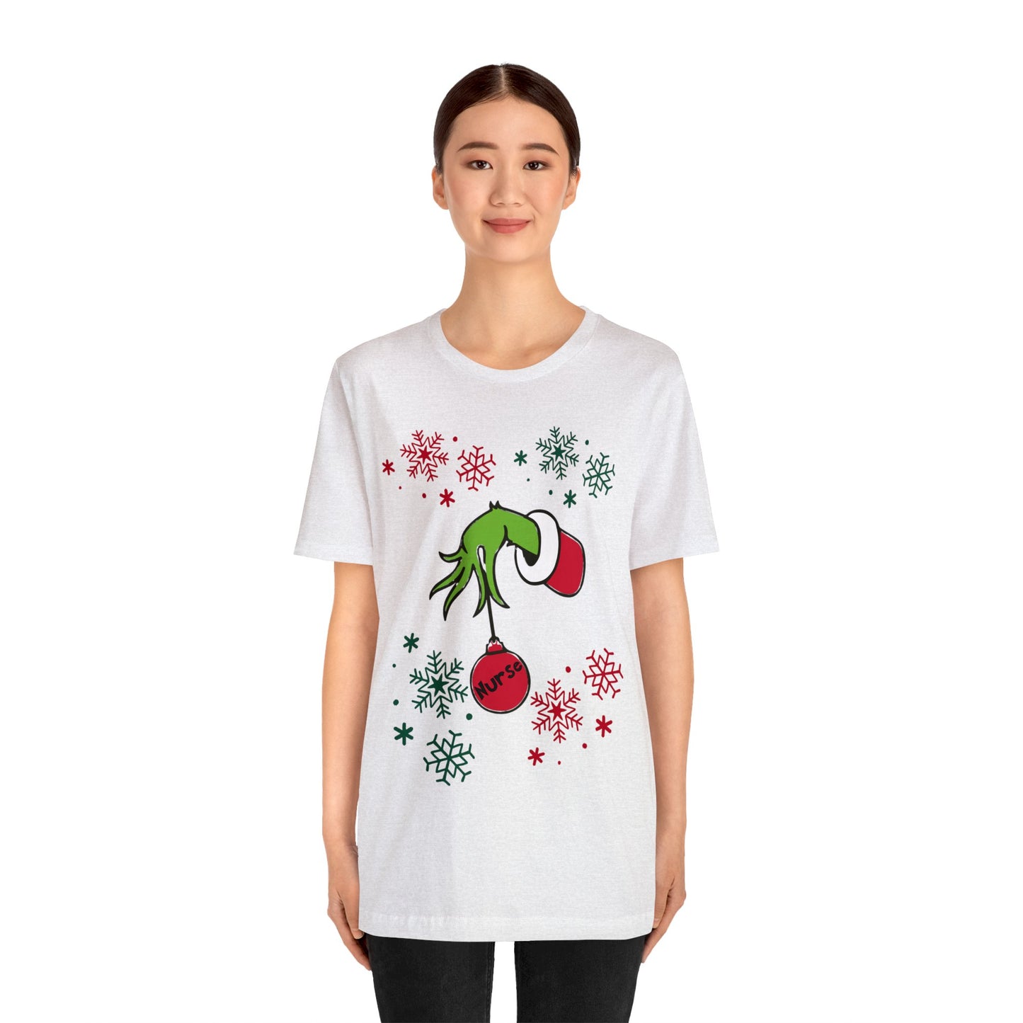 Grinch Nurse Unisex Jersey Short Sleeve Tee