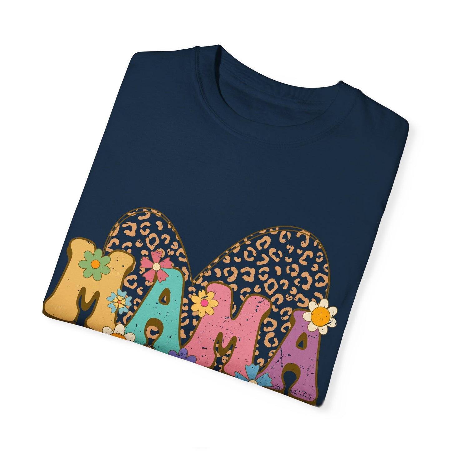 Mama Leopard Print Unisex Garment-Dyed T-shirt
