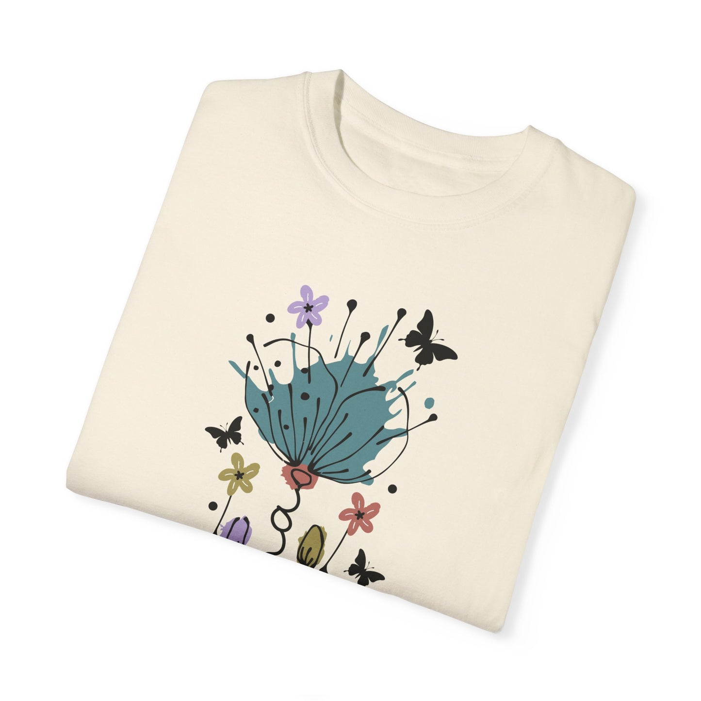 Mama Floral Unisex Garment-Dyed T-shirt