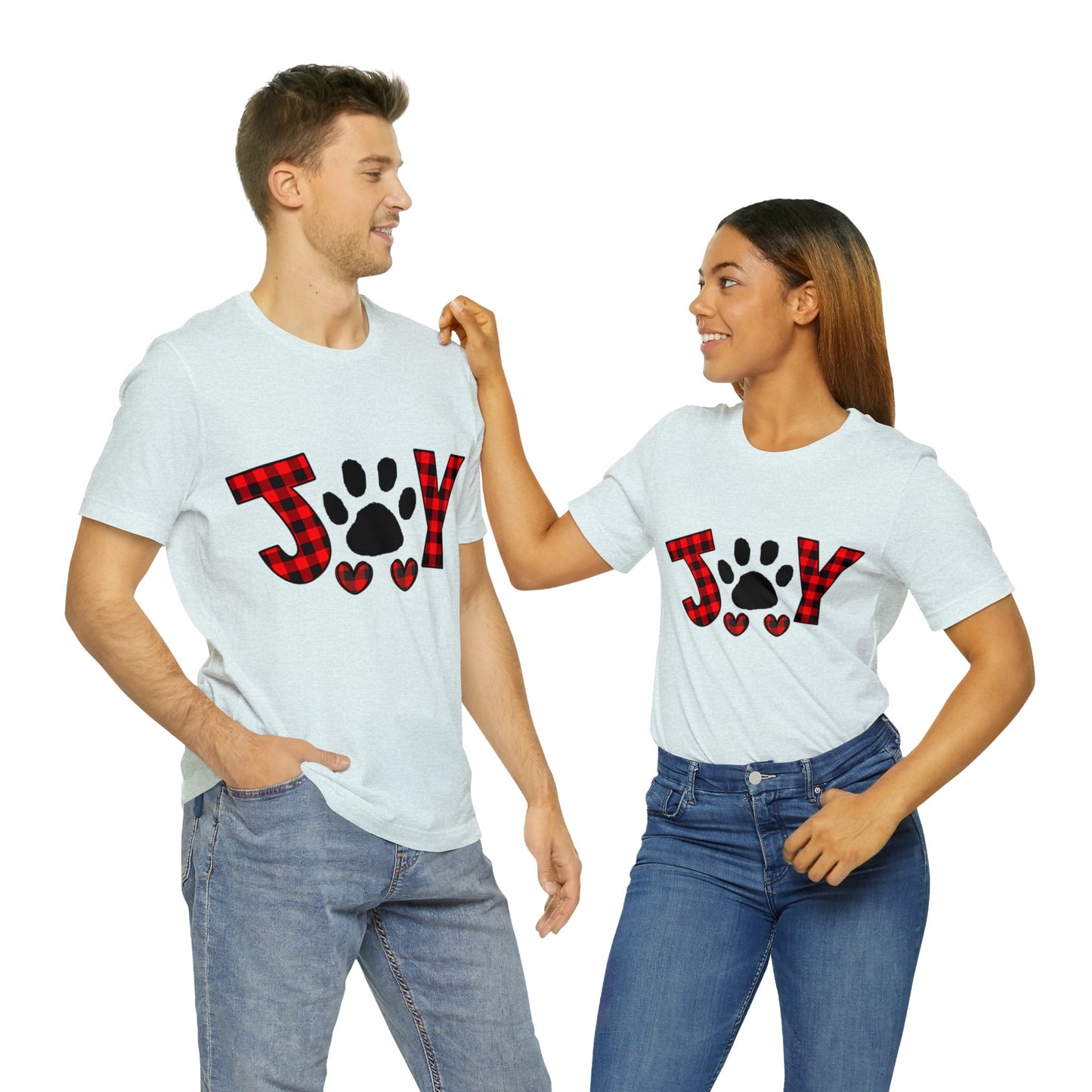 Joy Paw Print Unisex Jersey Short Sleeve Tee