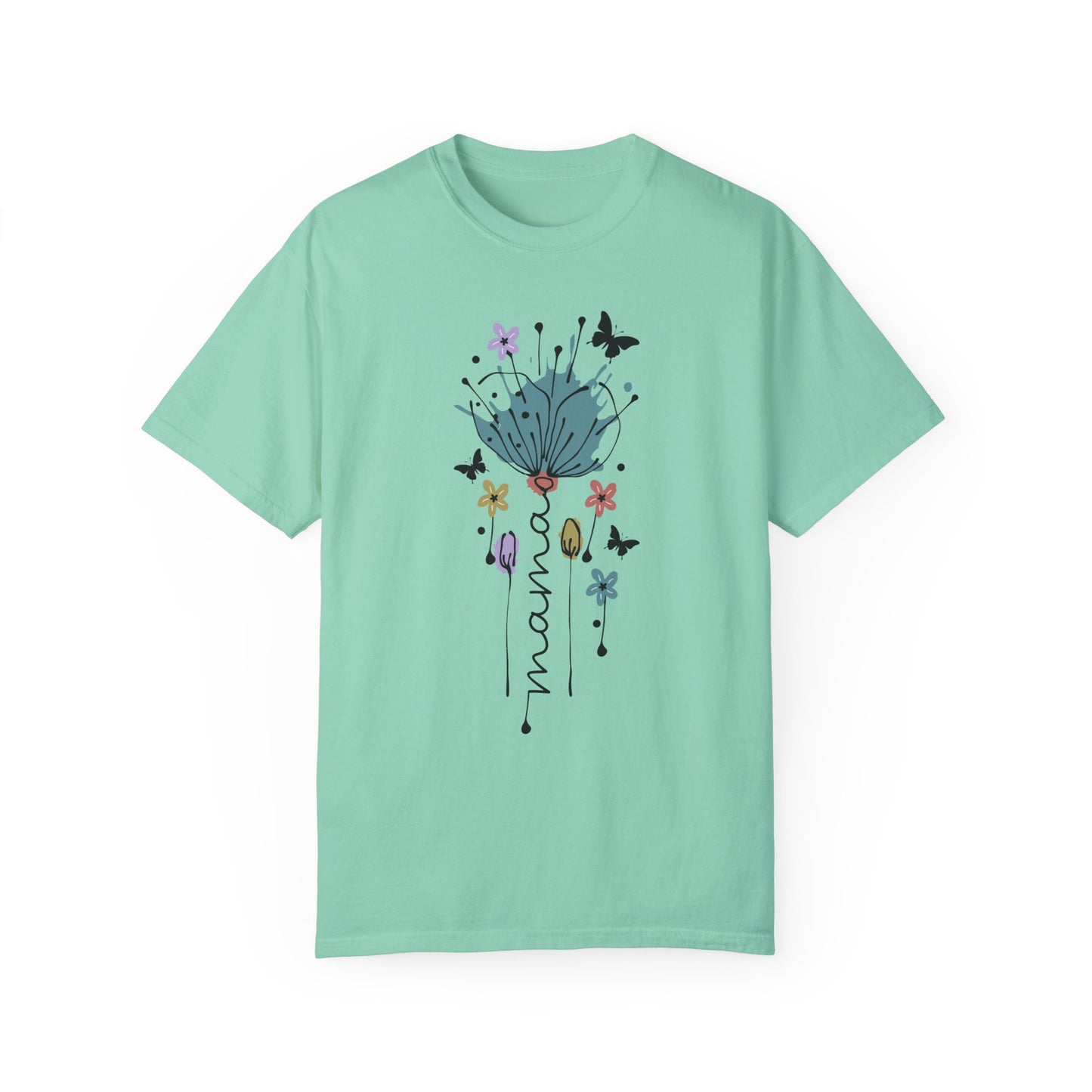 Mama Floral Unisex Garment-Dyed T-shirt